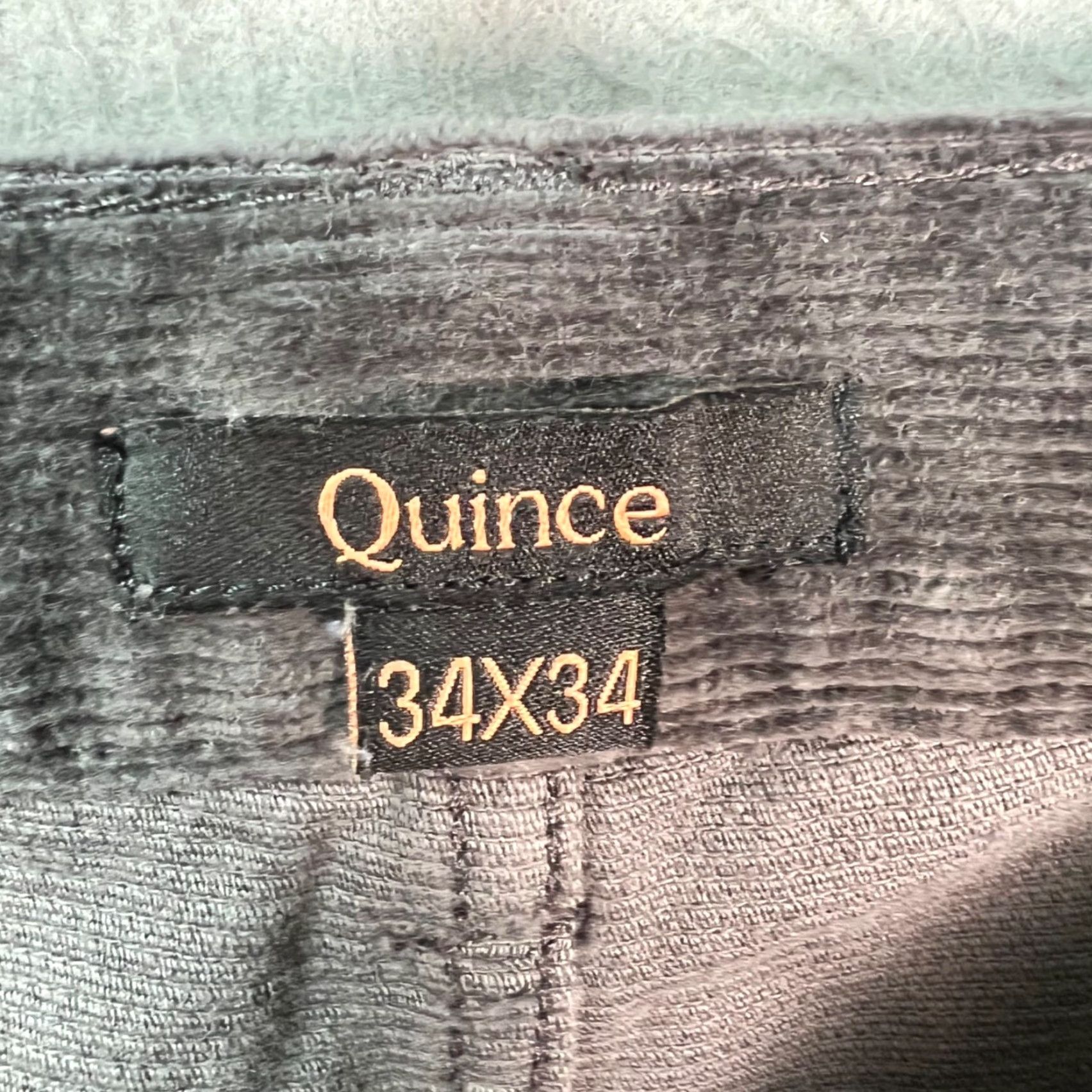Quince Quince Mens Slim Fit Gray Corduroy Pants 34x32 Stretch Cotton Chino 5-Pocket Tapered Inseam 32 Adult Mens Size US 34 / EU 50 - 3 Thumbnail