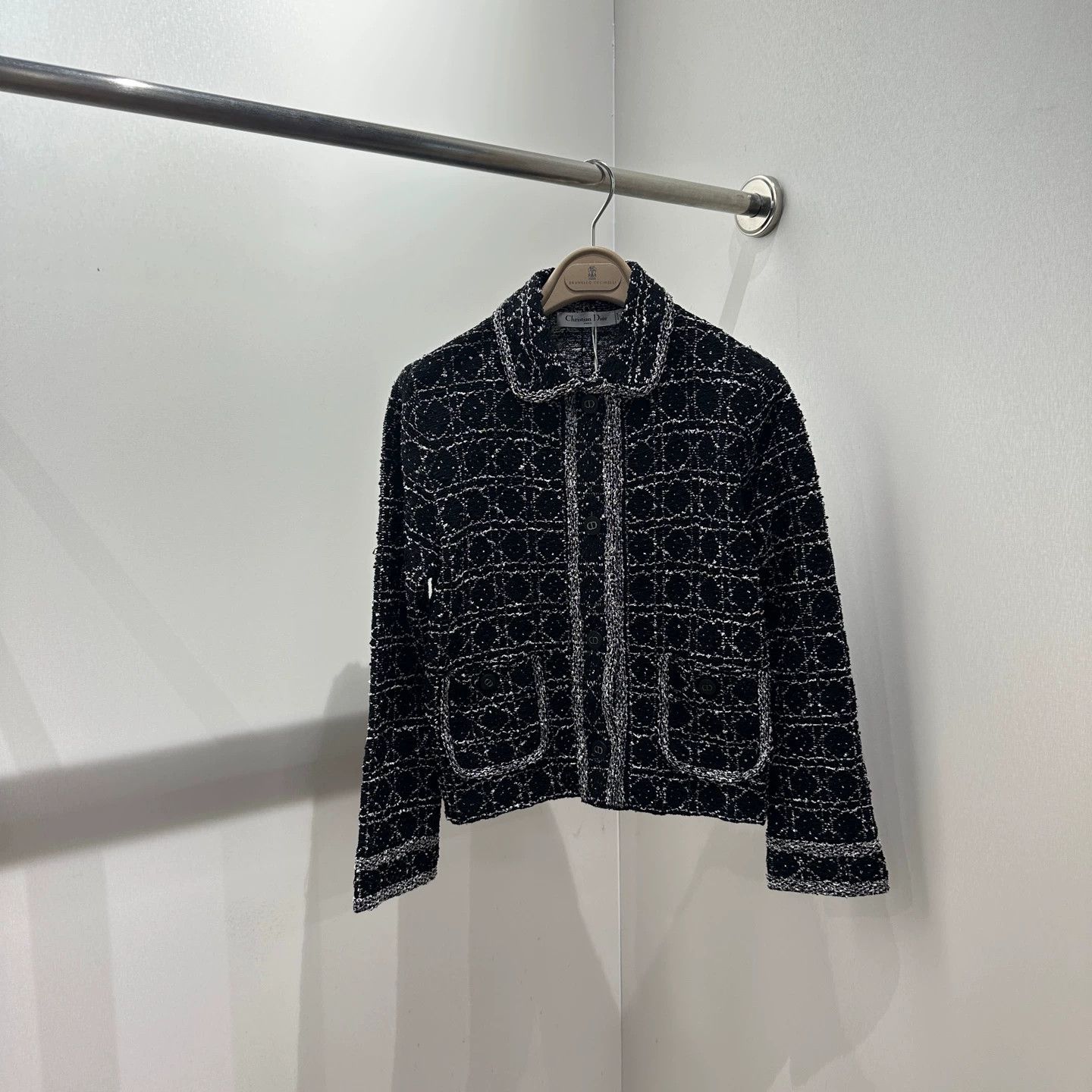 Christian Dior Monsieur Dior apr447 Black & White Tartan CD Cotton Jkt 36 Size XS / US 0-2 / IT 36-38 - 1 Thumbnail