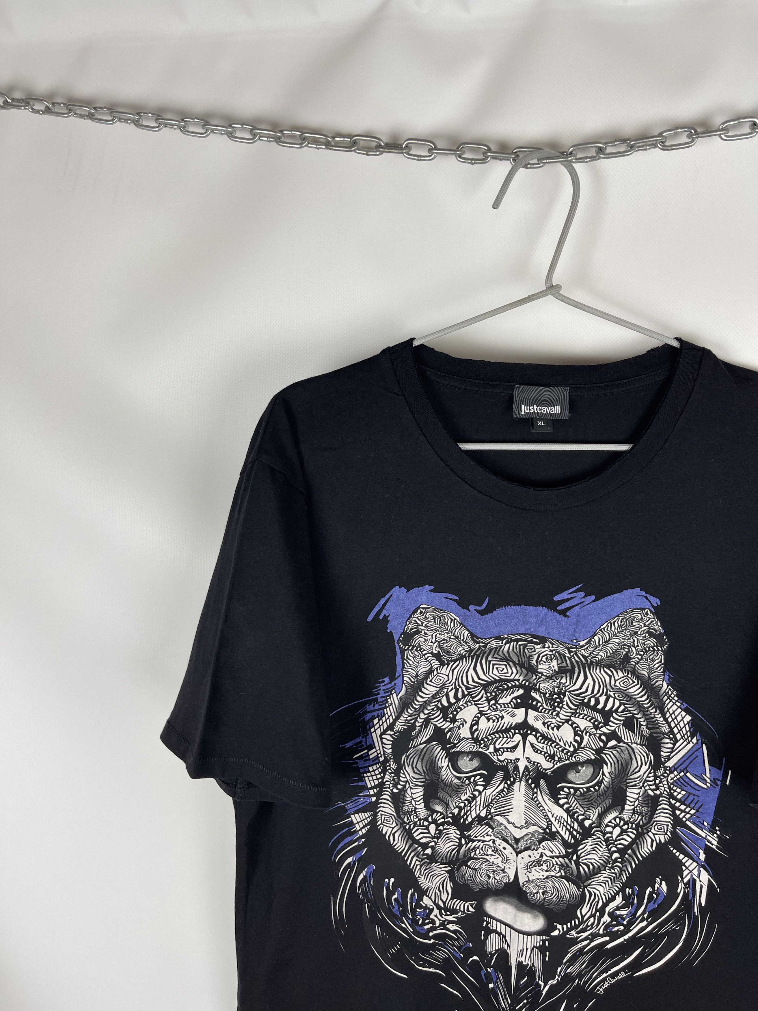 Just Cavalli Just Cavalli Lion animal big logo print tee shirt Size US XL / EU 56 / 4 - 2 Thumbnail