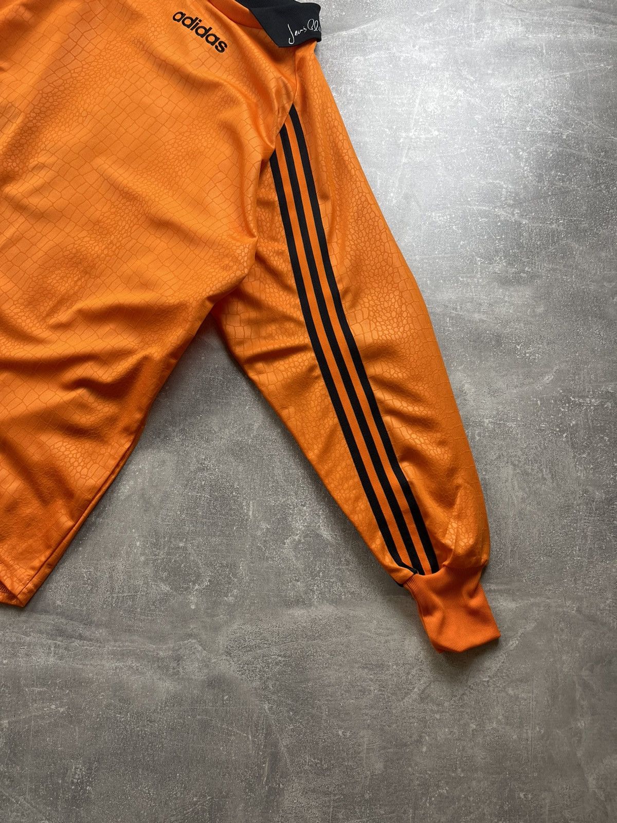 Adidas × Vintage Vintage Adidas Jens Lehmann Goalkeeper Jersey 1 Orange Black Size US L / EU 52-54 / 3 - 4 Thumbnail