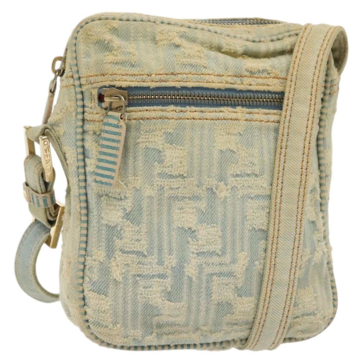 Fendi FENDI Shoulder Bag Denim Light Blue Gold Size ONE SIZE - 1 Thumbnail