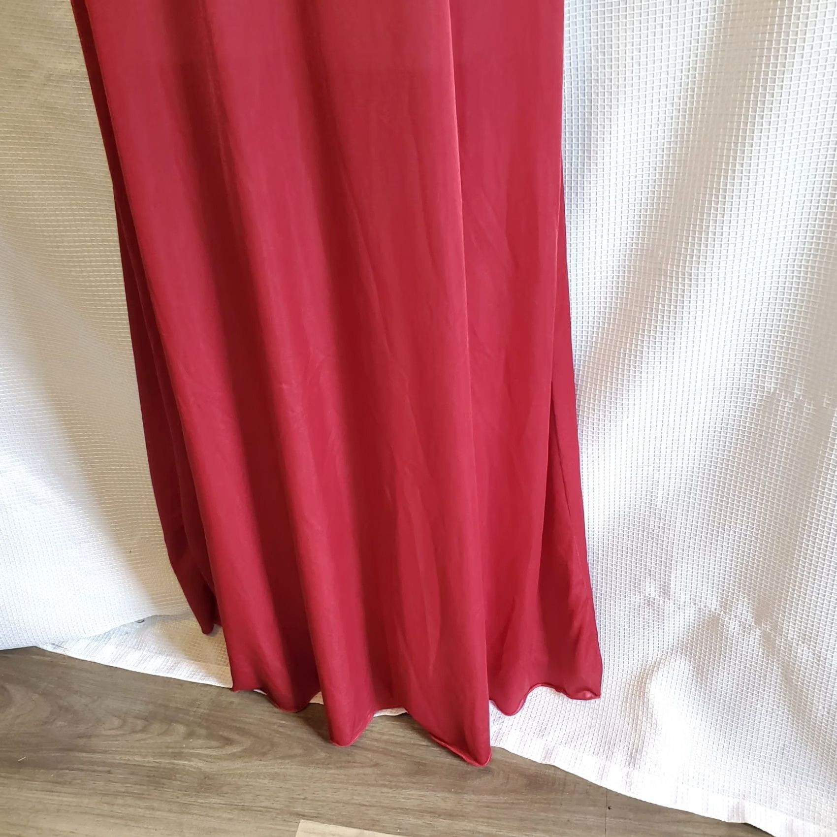 Vintage VINTAGE Womens Maxi Dress 70s Medium Marroon Mod Sexy Whimsygoth Witchy Size S / US 4 / IT 40 - 4 Thumbnail