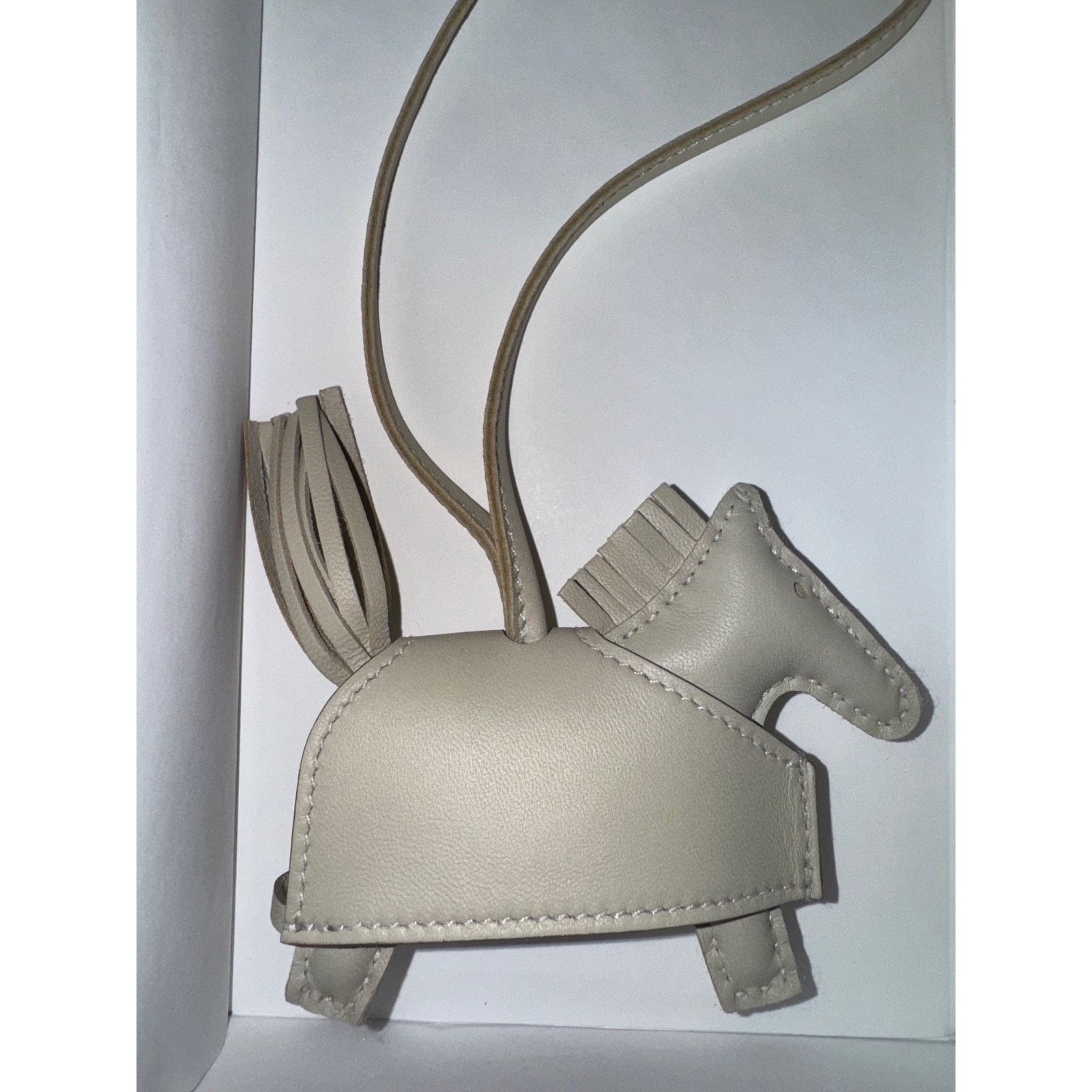 Hermes Hermes Horse Silver Studded Milo Leather Bag Charm Size ONE SIZE - 14 Thumbnail
