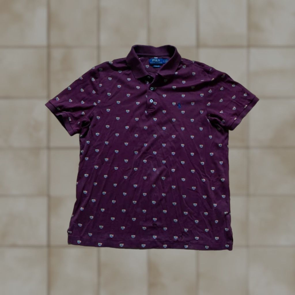 Polo Ralph Lauren Polo Ralph Lauren Crest All Over Print Polo Shirt Mens M Maroon Red Pony Shirt Polo Ralph Lauren Crest All Over Print Maroon Red Mens M Shirt Size US M / EU 48-50 / 2 - 1 Thumbnail