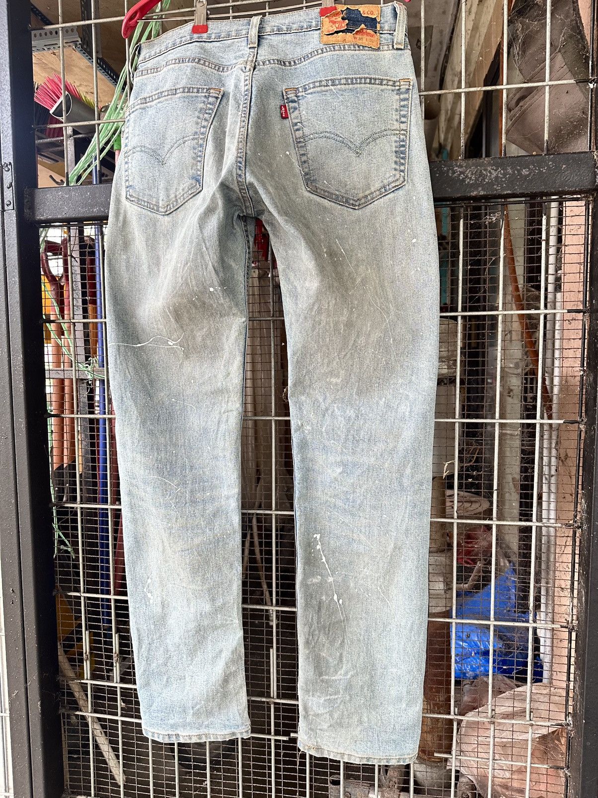 Levi's Vintage Clothing 👹Levi’s 505 Straight Cut Paint Splatters Jeans Size US 30 / EU 46 - 3 Thumbnail