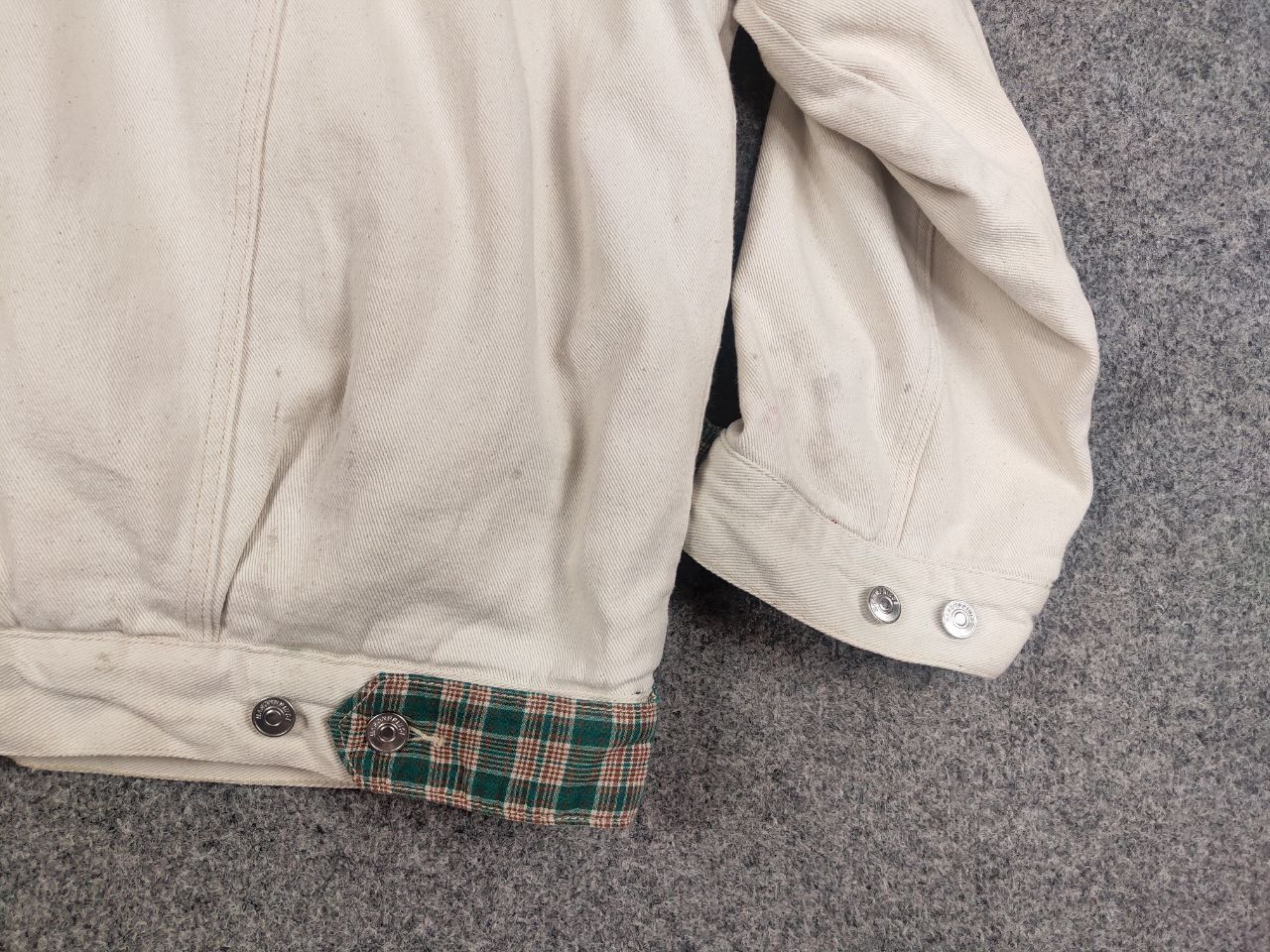 If Six Was Nine × Le Grande Bleu (L.G.B.) Masonprince Studios Design Beige Denim Fur Oversized Jacket Size US L / EU 52-54 / 3 - 12 Thumbnail