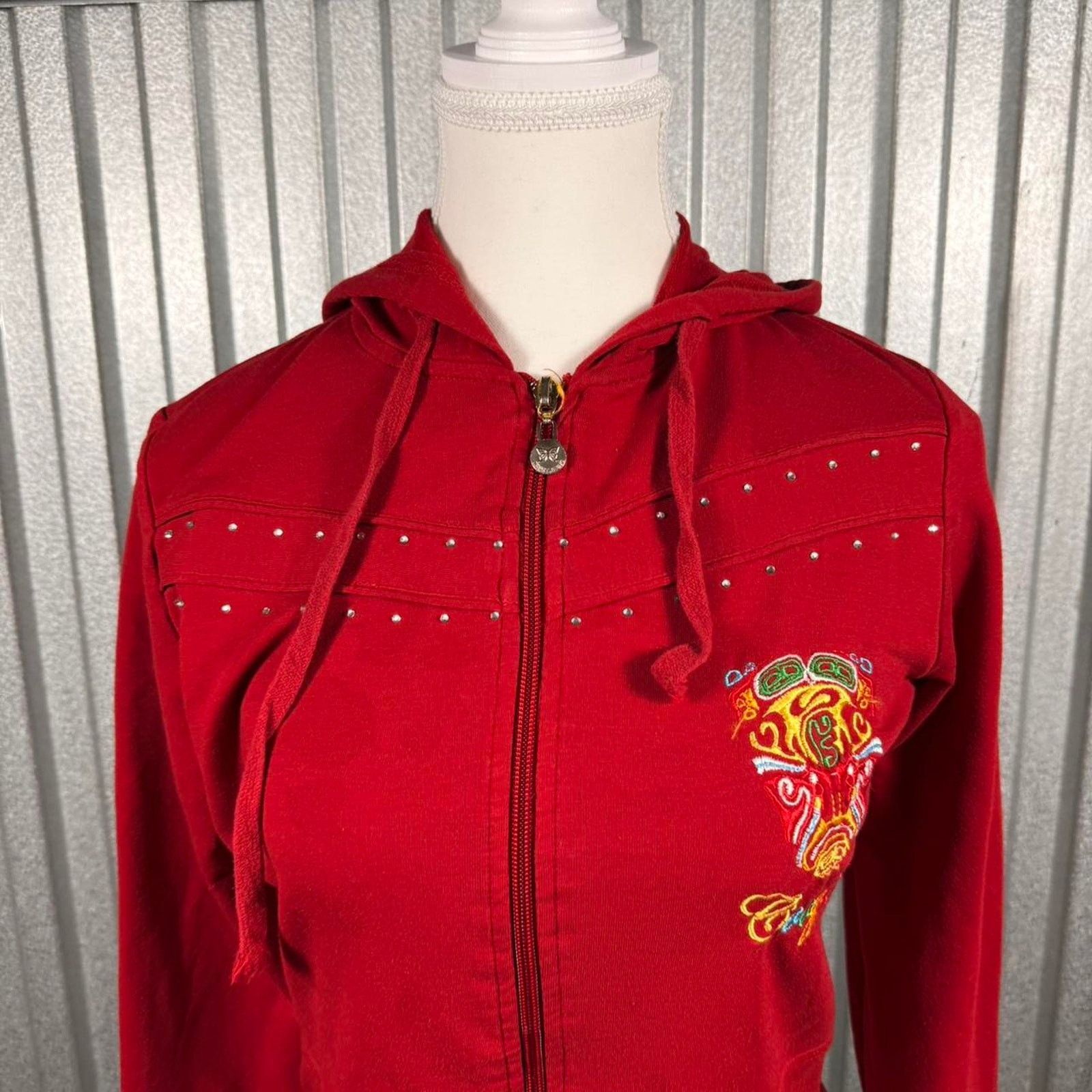 Coogi Womens coogi y2k zipup rhinestone hoodie Size S / US 4 / IT 40 - 3 Thumbnail