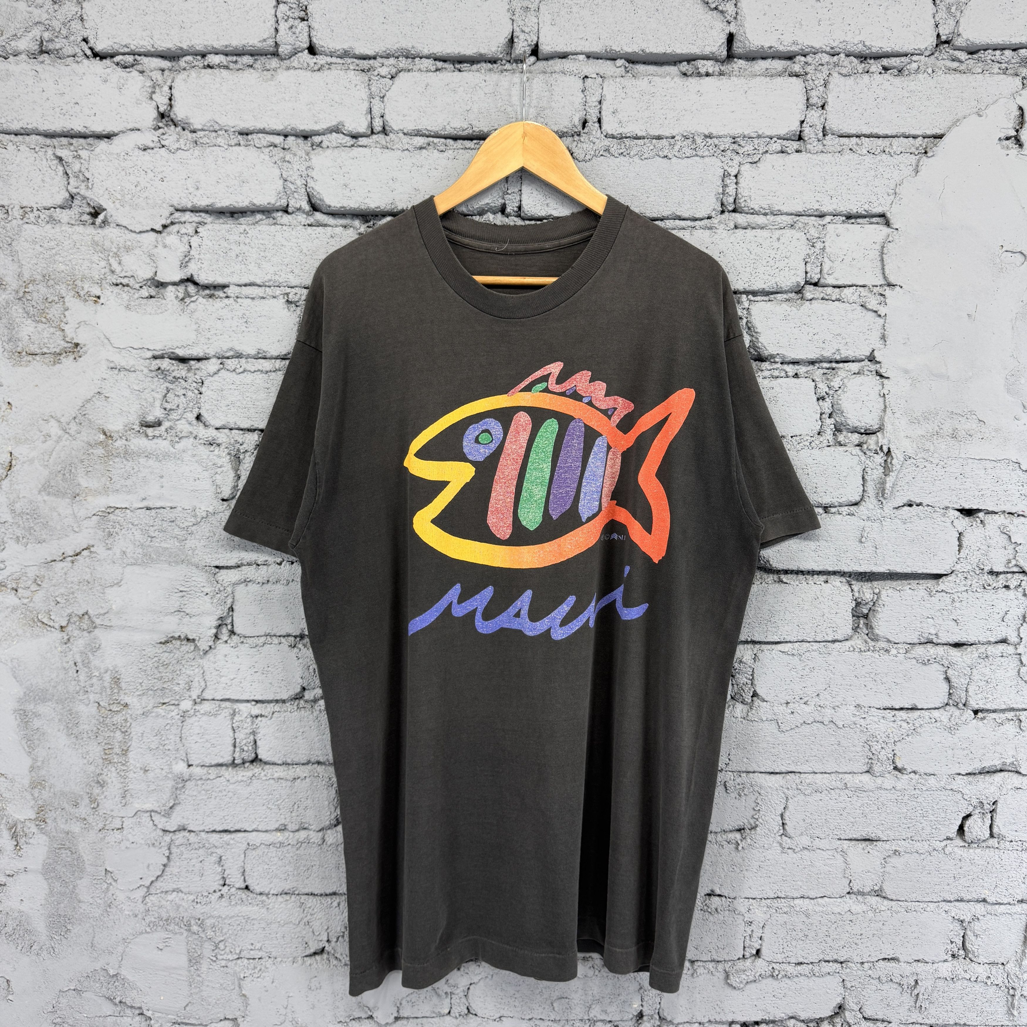 Vintage Rare Vintage 80s Sgt.Leisure Maui Hawaii Sunfaded Tshirt Size US XL / EU 56 / 4 - 1 Thumbnail