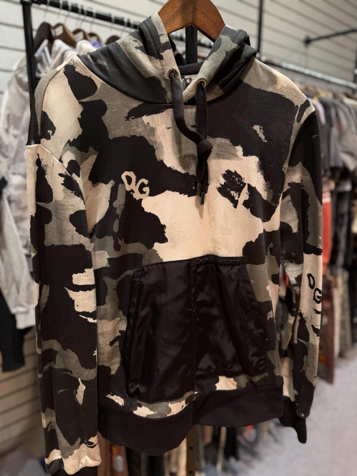 Dolce & Gabbana Dolce & Gabbana Men’s Black White Camouflage Hoodie – (48) Size US M / EU 48-50 / 2 - 5 Thumbnail