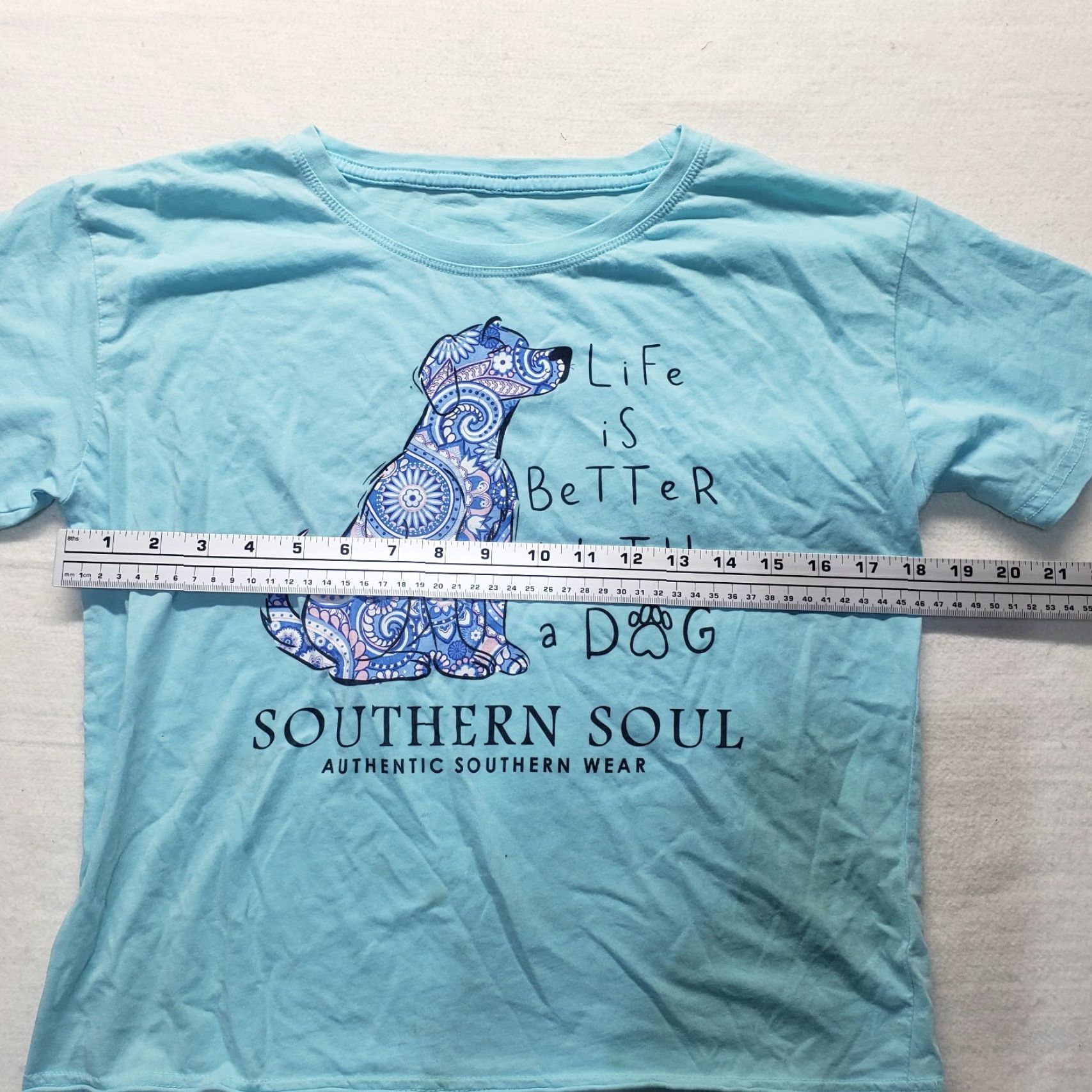 Vintage VINTAGE Better with a Dog Shirt Adult Womens M Blue Dog Nautical 90s/Party Womens Shirt M Regular Cotton Polyester Size M / US 6-8 / IT 42-44 - 3 Thumbnail