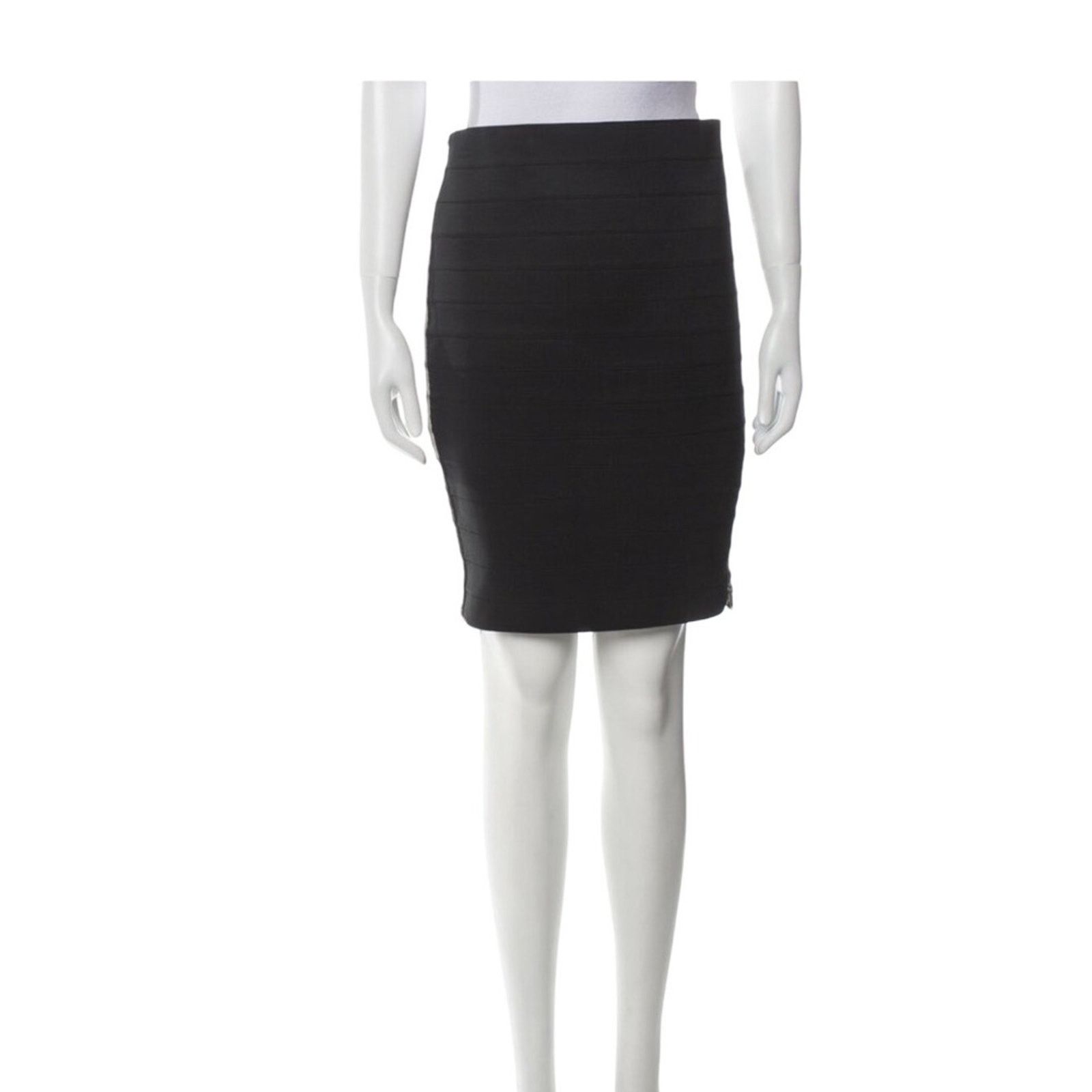 Band Of Outsiders Band of Outsiders Black Ribbed Knit Pencil Skirt Size 23" - 1 Thumbnail