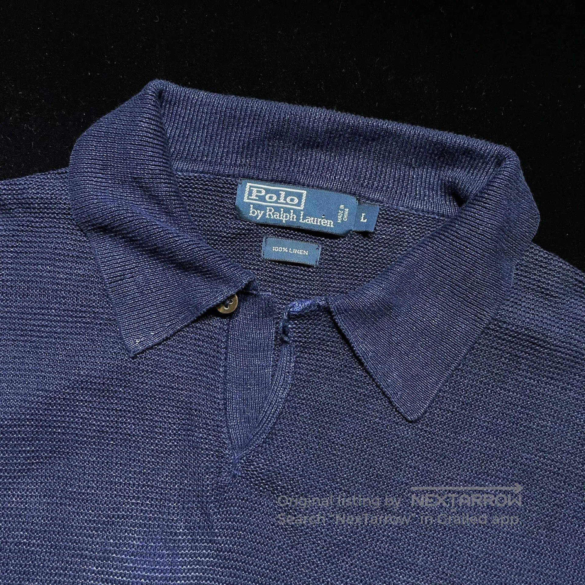 RRL Ralph Lauren Ralph Lauren Pure Linen Knit Polo. Size US L / EU 52-54 / 3 - 3 Thumbnail
