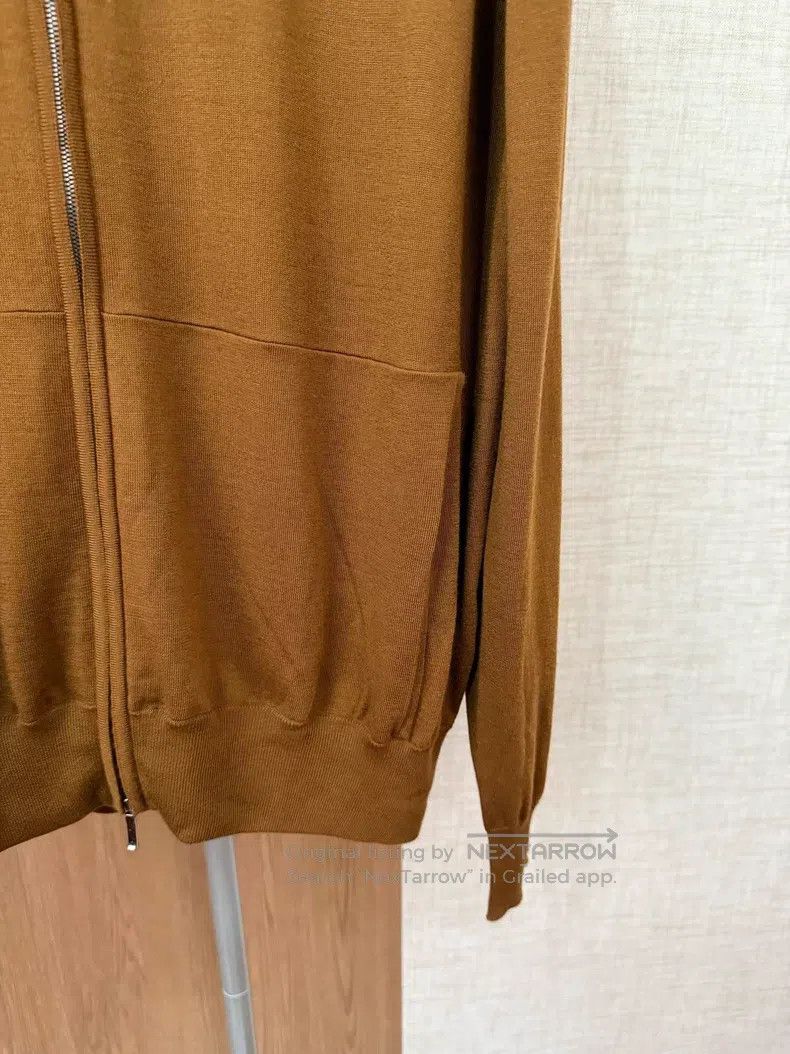 Loro Piana Loro Piana 12 Micron Full Zip Knit Sweater Camel Color Size US L / EU 52-54 / 3 - 4 Thumbnail