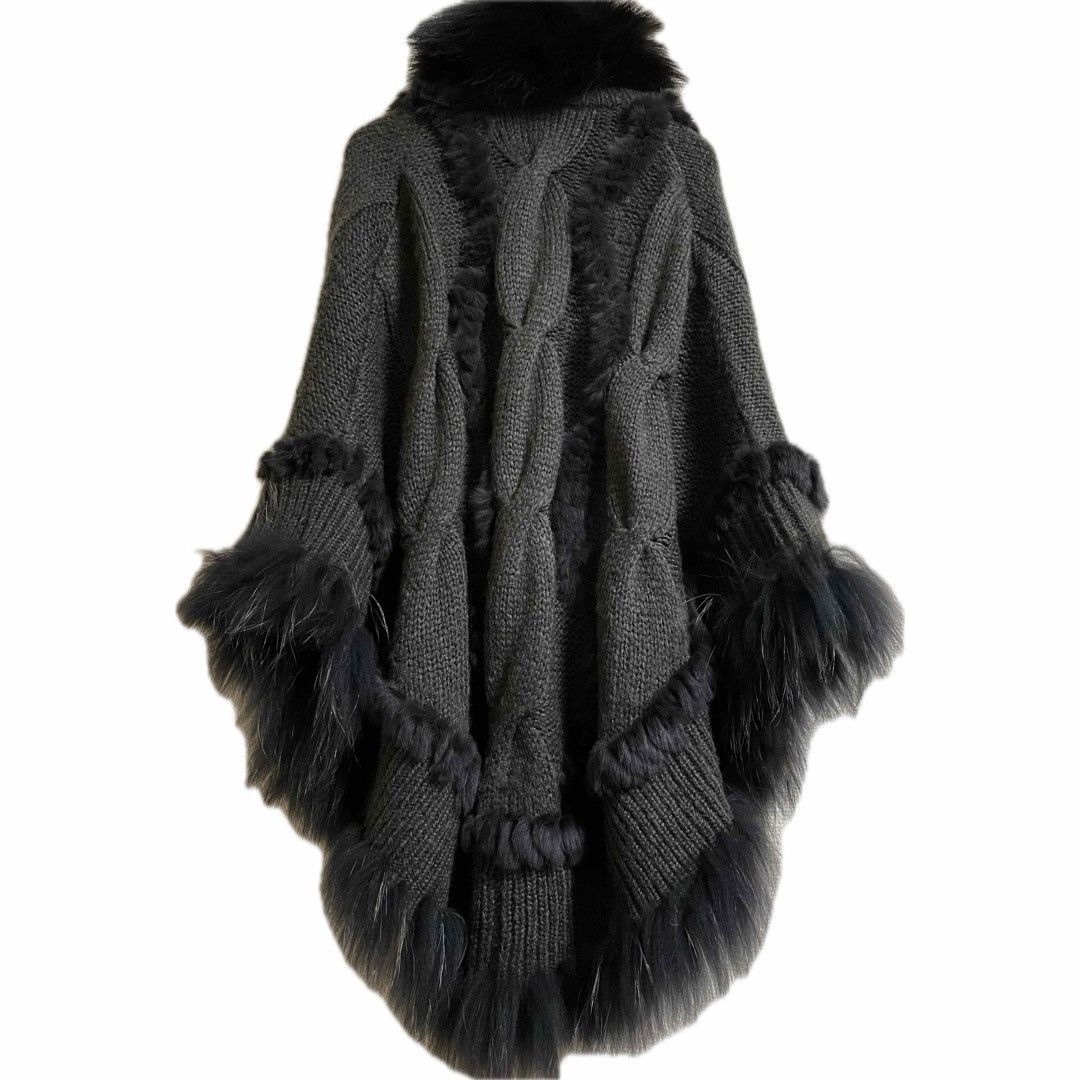 Japanese Brand gimmick fur poncho hoodie Size US M / EU 48-50 / 2 - 2 Thumbnail