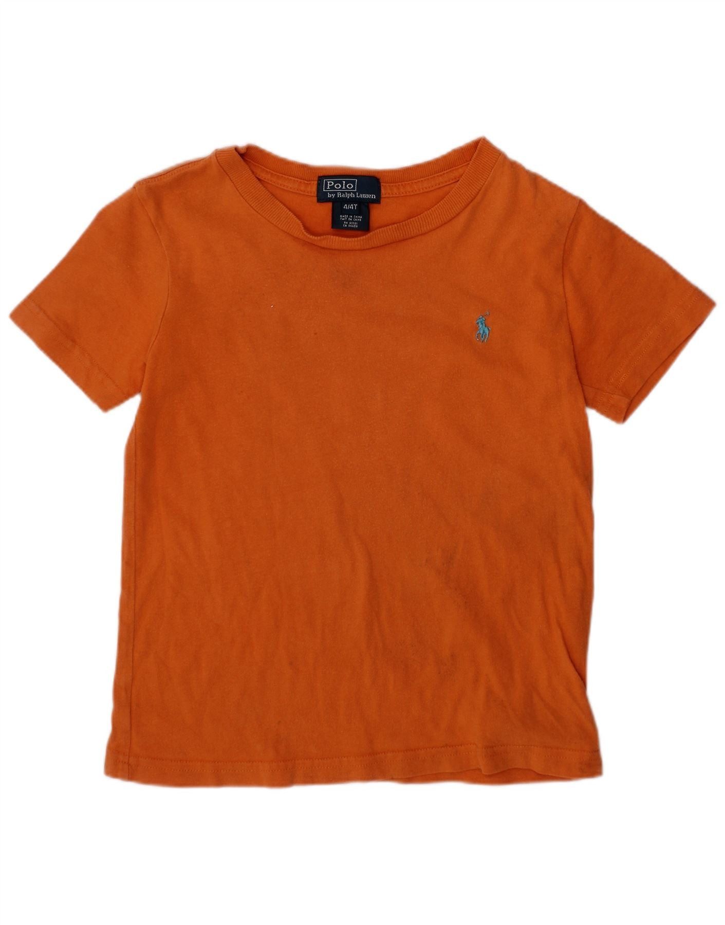 Polo Ralph Lauren Boys T-Shirt Top 3-4 Years Orange Size XXS / US 00 / IT 34 - 1 Thumbnail