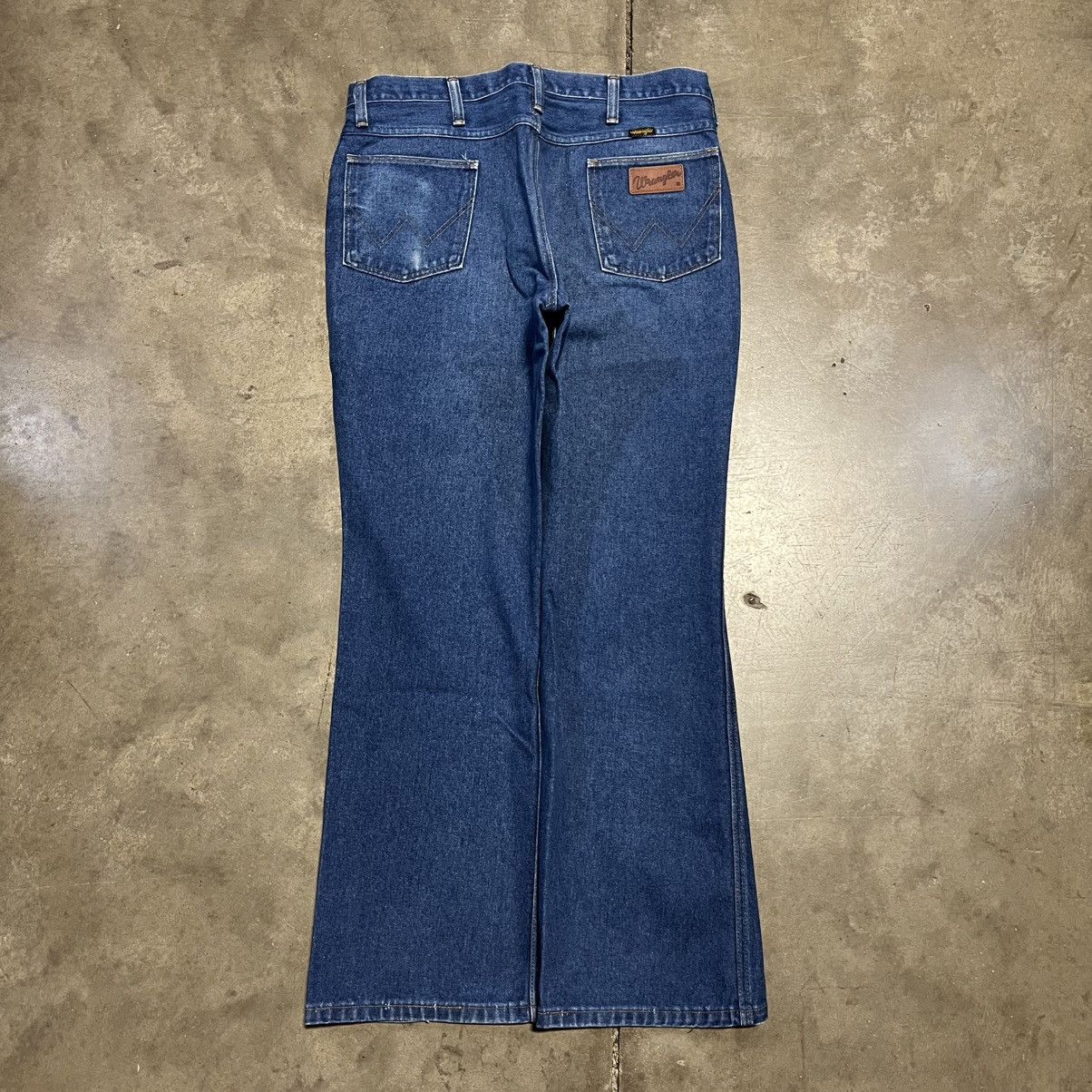 Vintage × Wrangler Vintage 80s Wrangler Boot Cut Denim Jeans 945DEN Cowboy USA Size US 33 - 4 Thumbnail