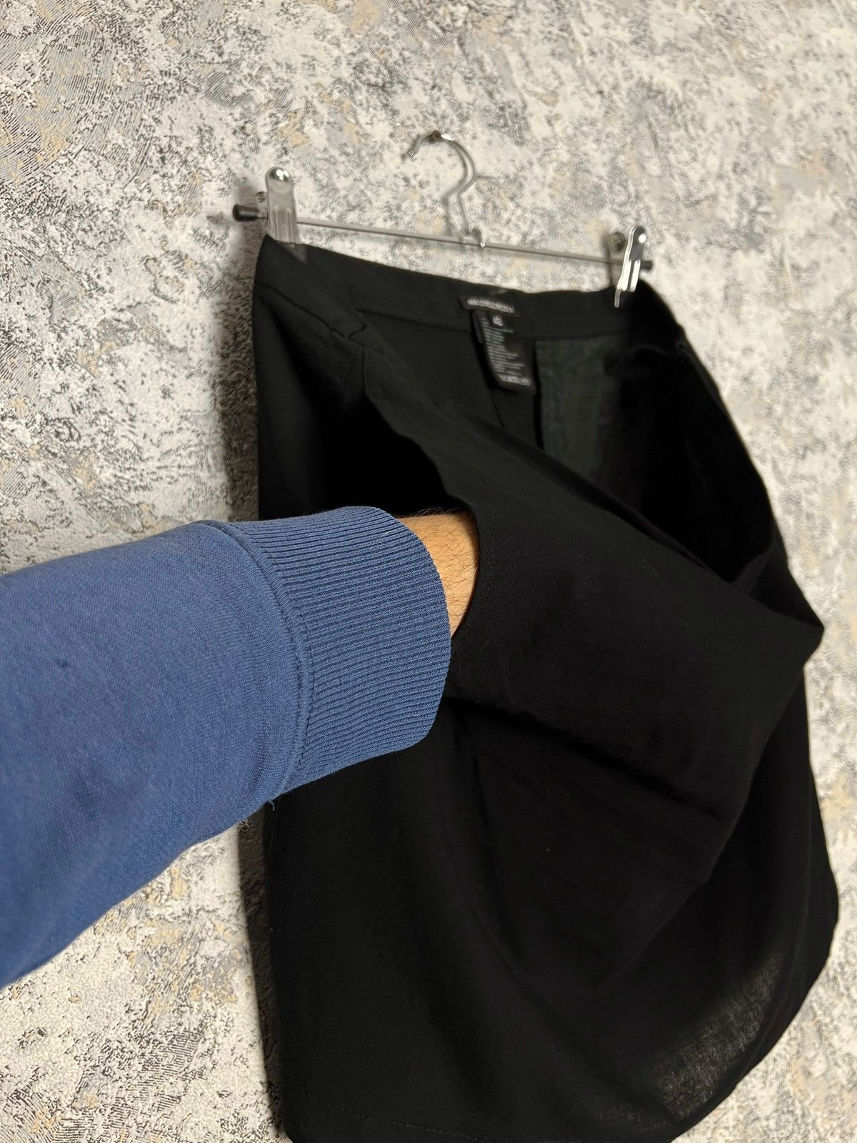 Ann Demeulemeester Ann Demeulemeester Skirt Black 100% Wool Slouchy Pockets 42 Size 28" / US 6 / IT 42 - 4 Thumbnail