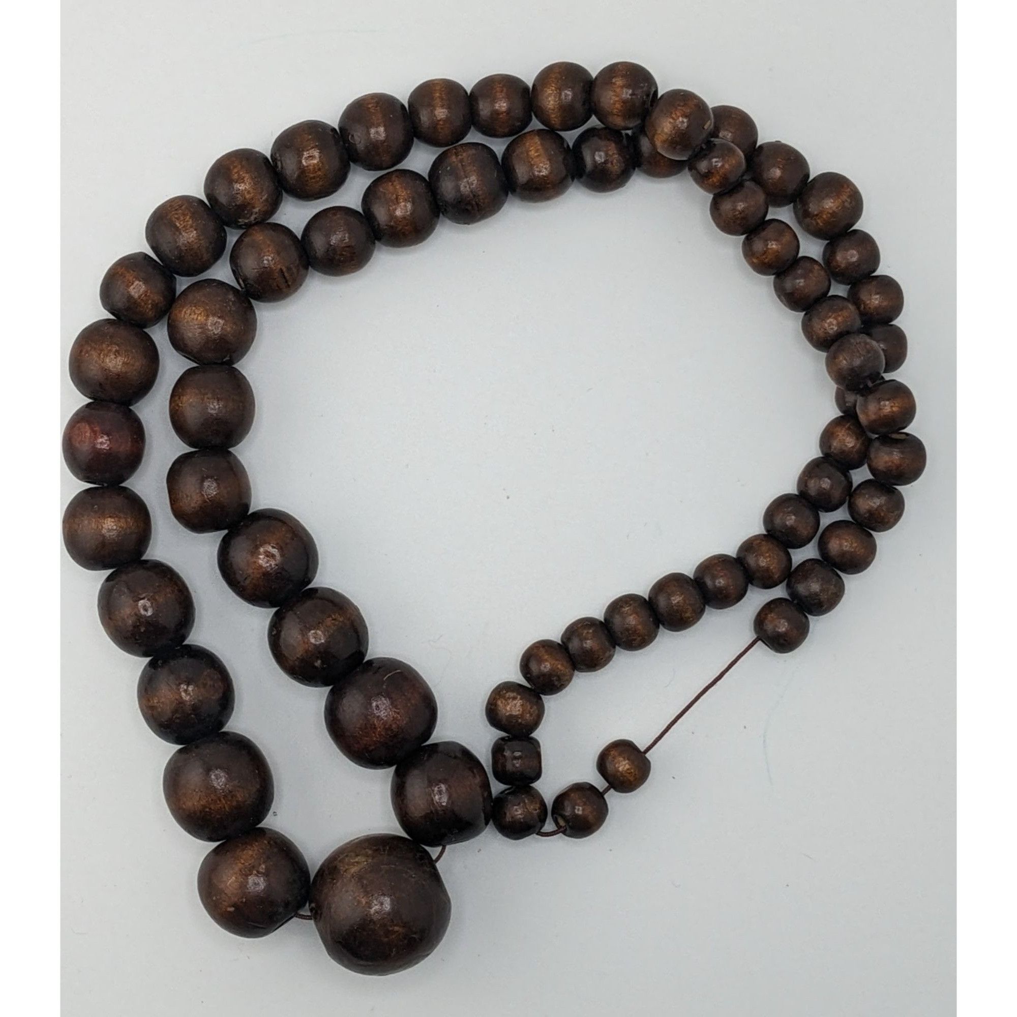 Other Vintage Handmade Brown Wooden Bead Necklace Size ONE SIZE - 5 Thumbnail