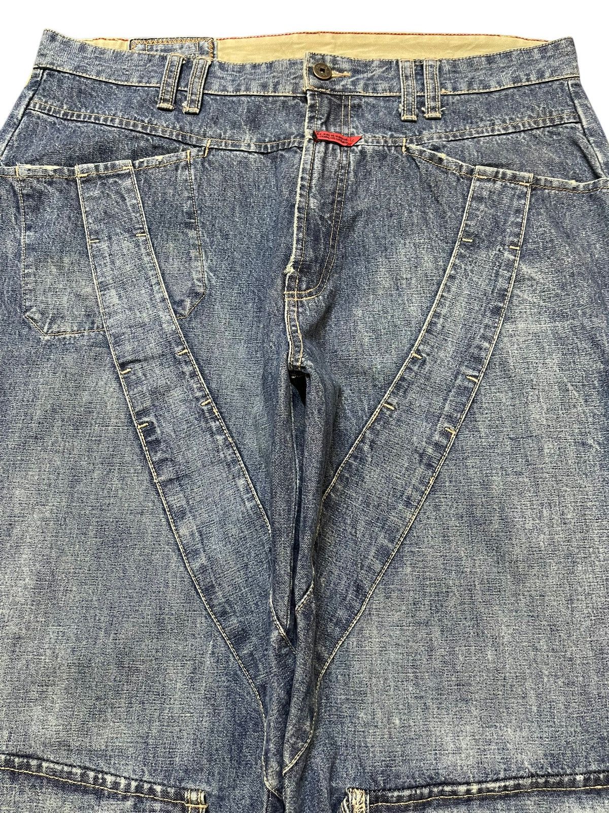 Marithe + Francois Girbaud Vintage Marithe Francois Girbaud Avant Garde Baggy Jeans Size US 36 / EU 52 - 3 Thumbnail