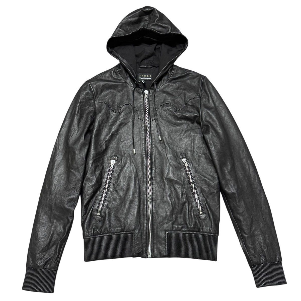 The Kooples The Kooples Leather Bomber Jacket Hooded Fluer Size US M / EU 48-50 / 2 - 1 Thumbnail