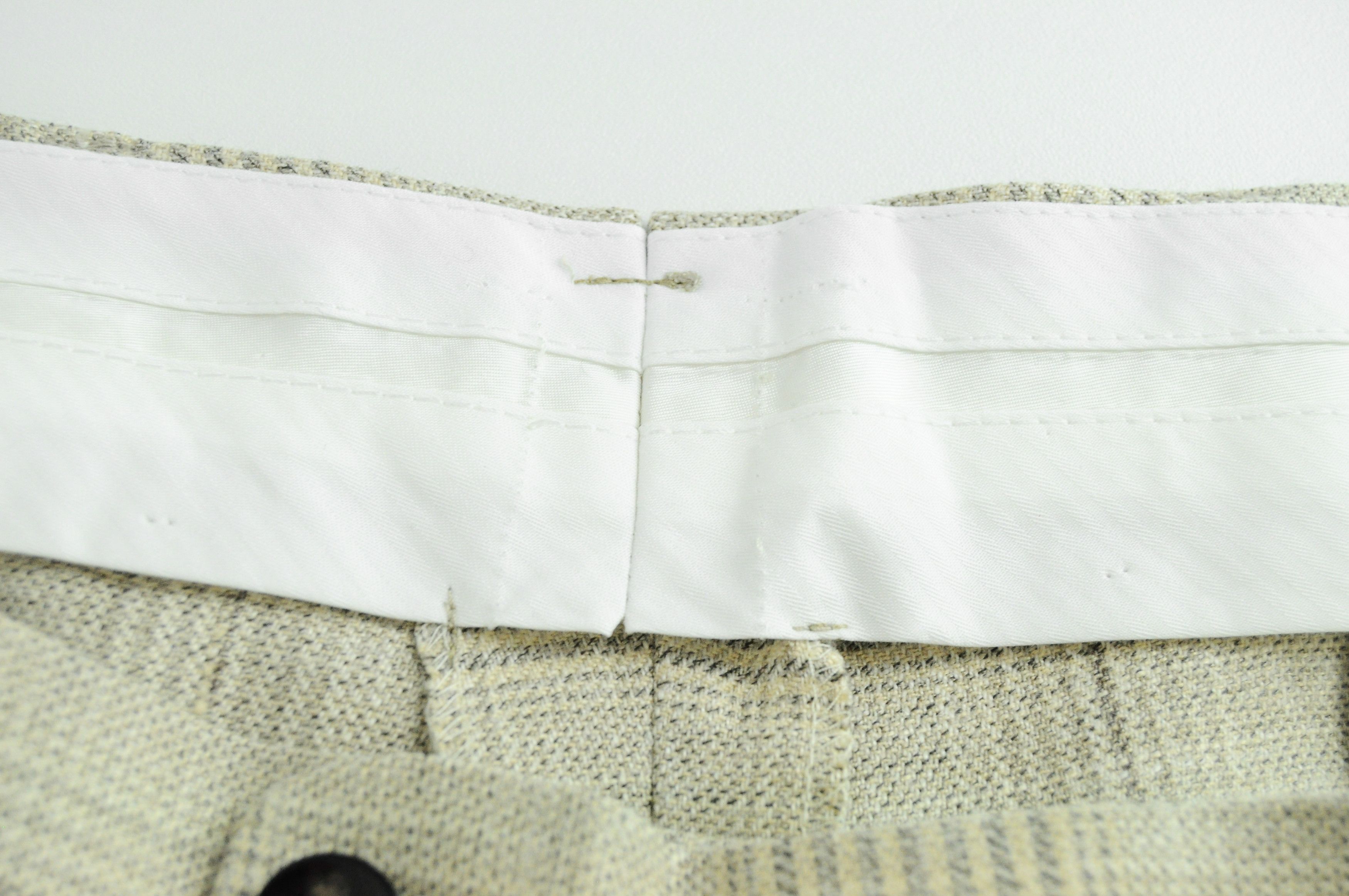 Suitsupply SOHO UK44R Brown Wool Silk Linen Checked Trousers 54607 Size US 44 / EU 60 - 7 Thumbnail