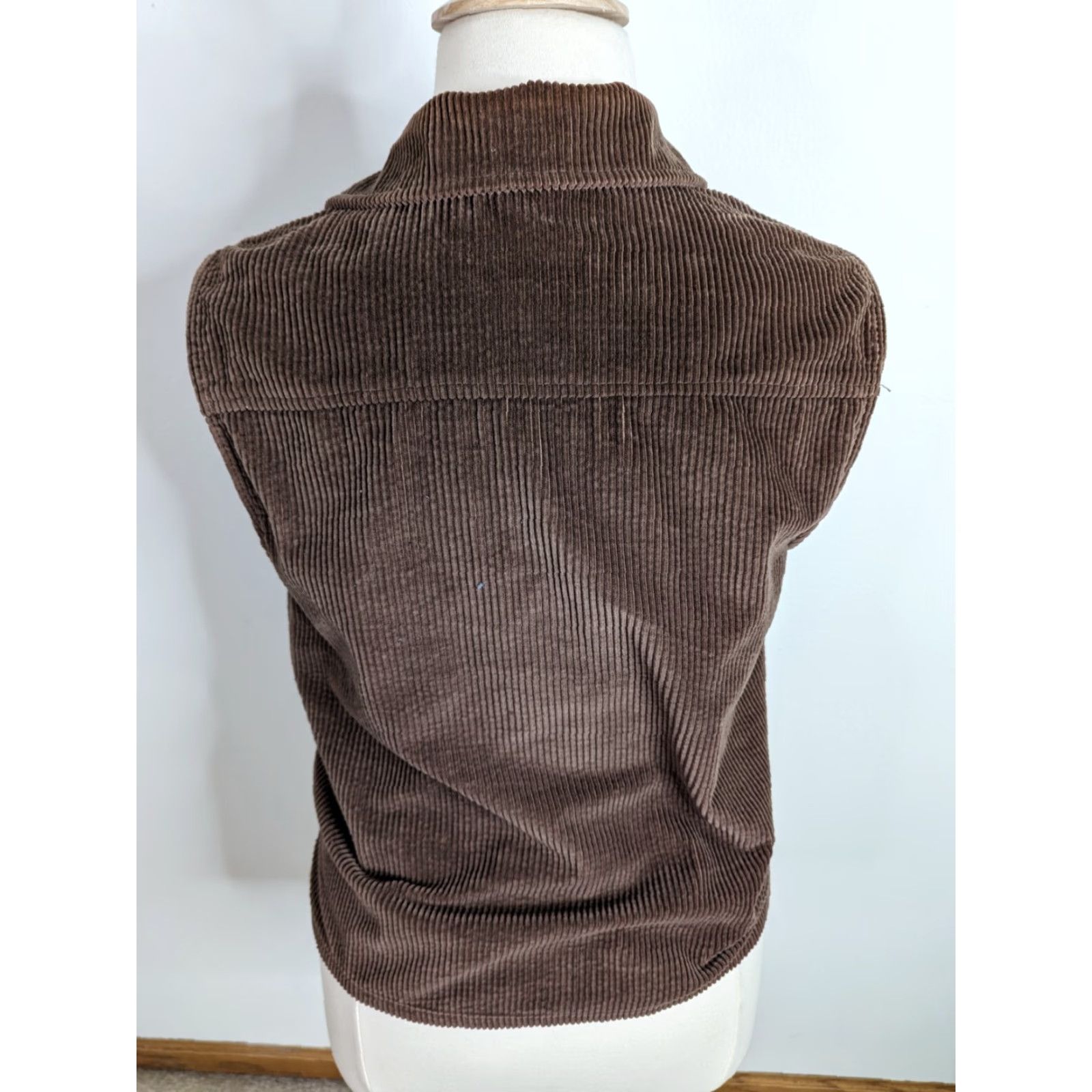 Vintage VINTAGE 90s Corduroy Vest Women's Large Brown Button Up Shirt V2J Vest Bohemian Hippie Pockets Mens Womens Girls Size L / US 10 / IT 46 - 3 Thumbnail