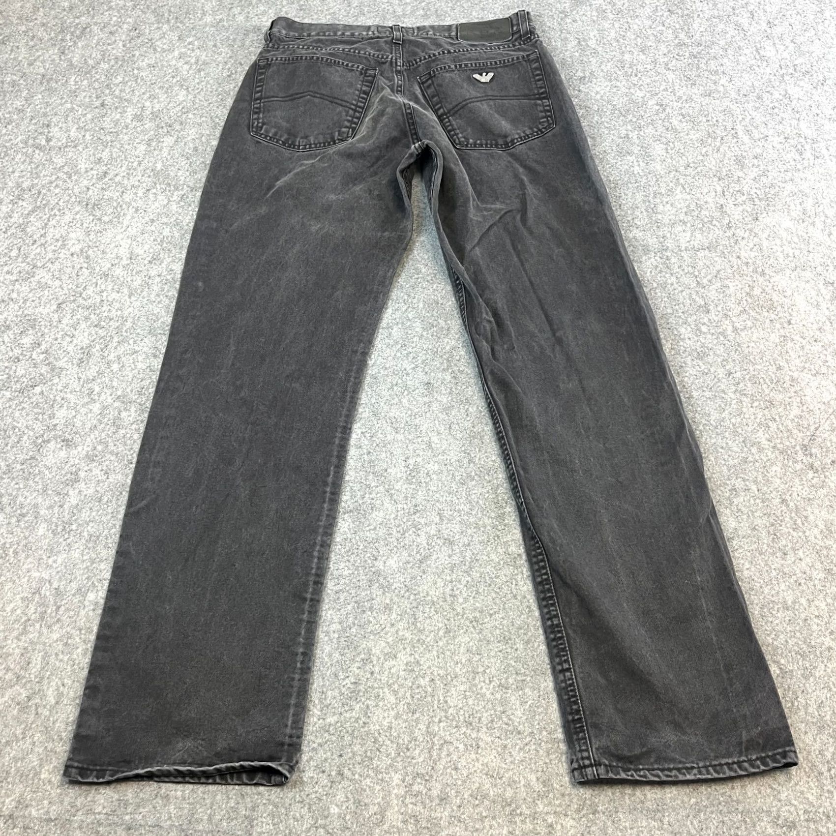 Vintage VINTAGE Armani Jeans Jeans Regular 31 32 Dark Grey Armani Jeans Mens Straight 5-Pocket Denim Jeans Size US 31 - 2 Thumbnail