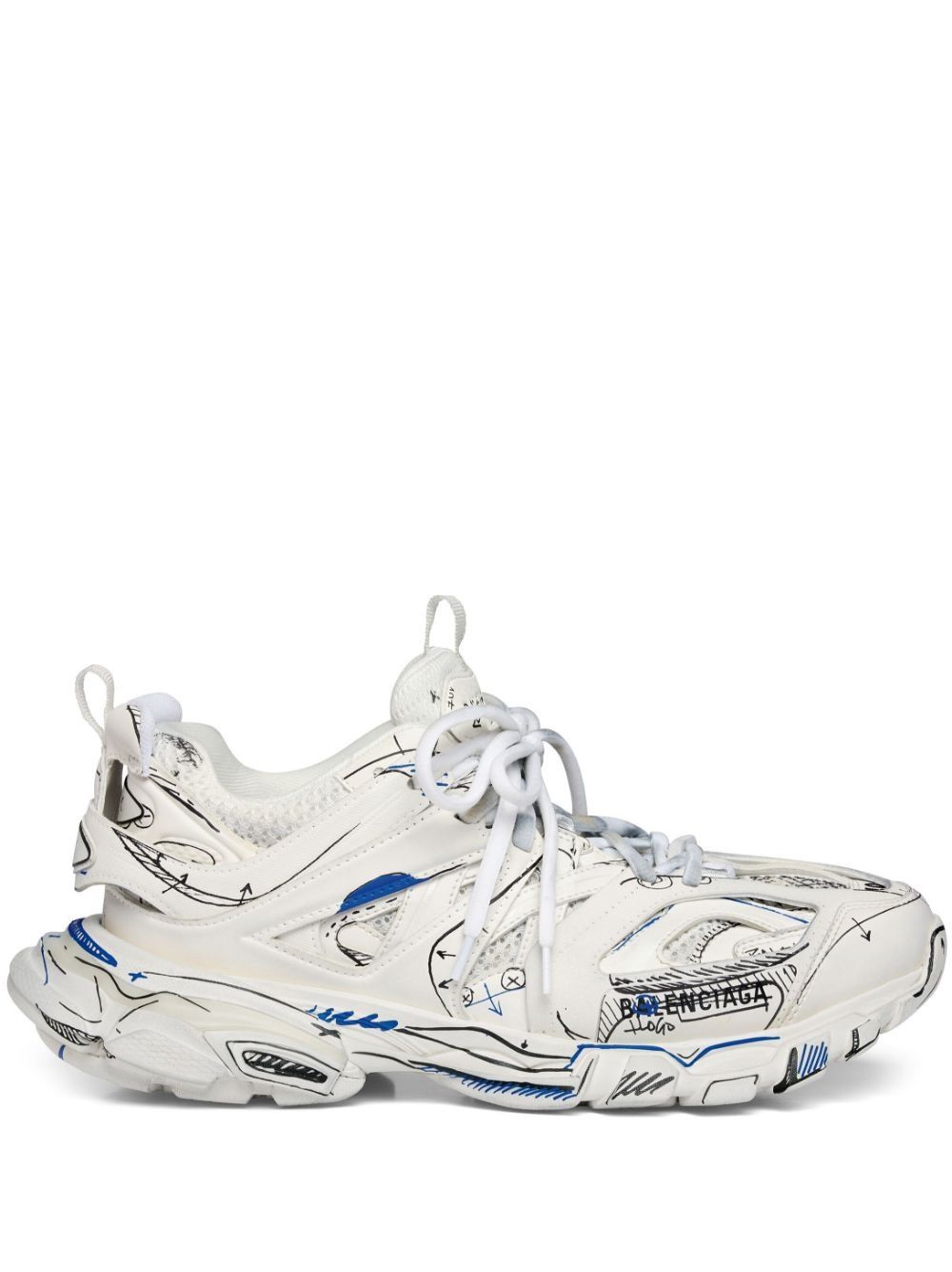 Balenciaga o1w1db10625 Track Sketch Sneakers in Multicolor Size US 13 / EU 46 - 1 Thumbnail