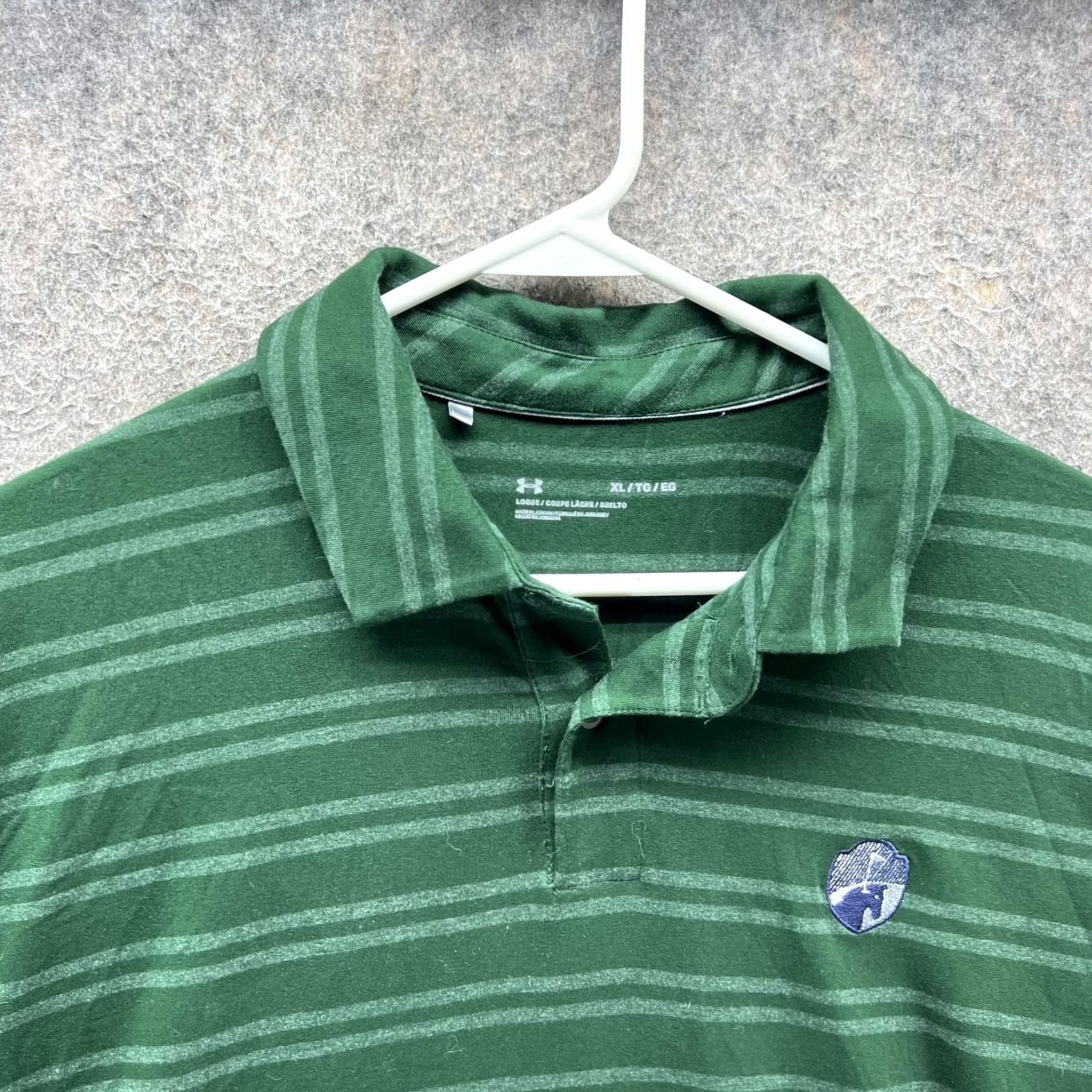 Under Armour Under Armour Polo Shirt Mens XL Green Striped Short Sleeve Golf Performance Size US XL / EU 56 / 4 - 3 Thumbnail