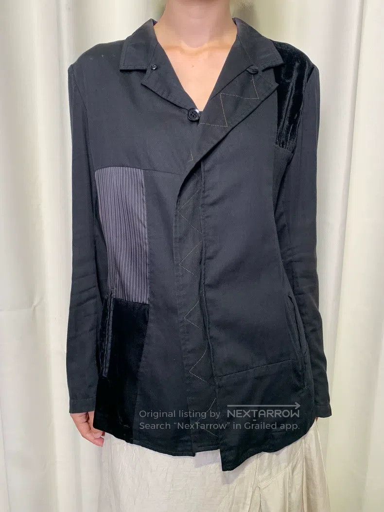 Yohji Yamamoto Yohji Yamamoto Medieval patched velvet blazer jacket Size US M / EU 48-50 / 2 - 1 Thumbnail