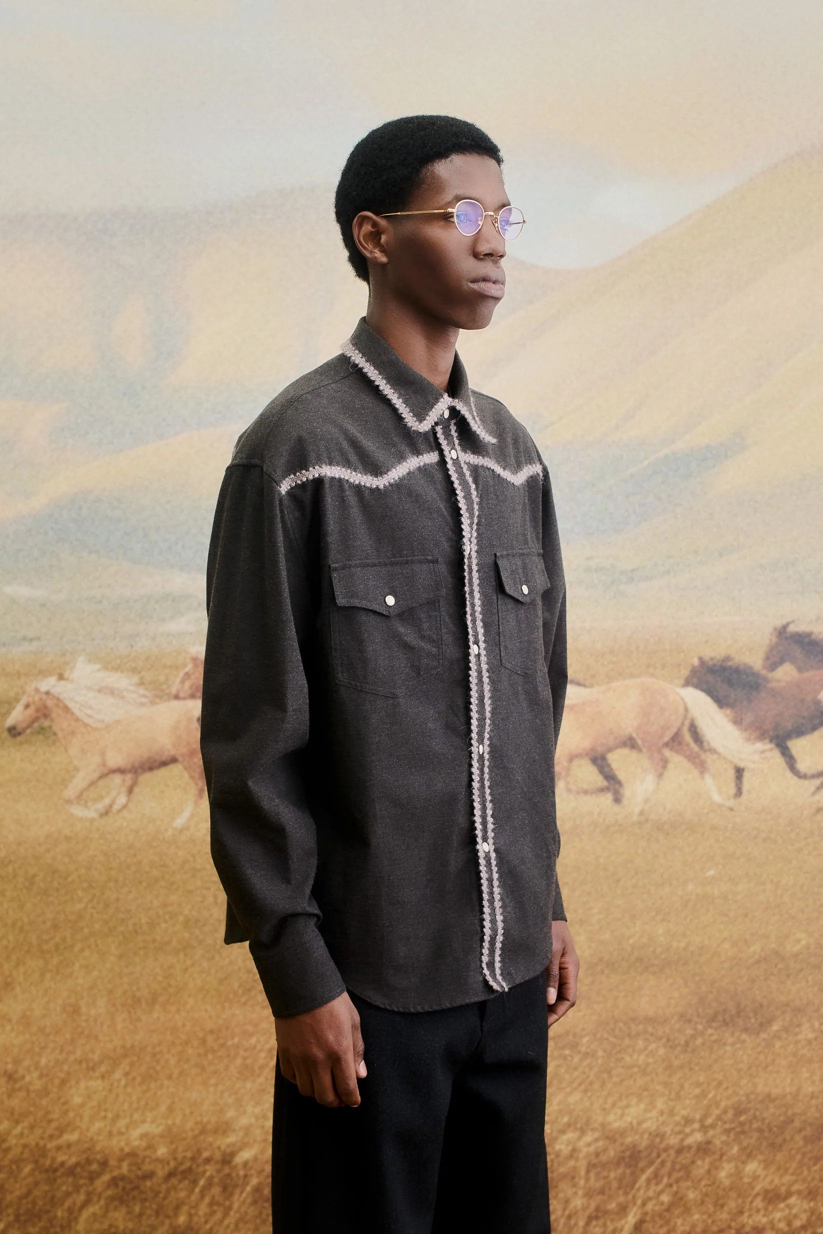 A Kind Of Guise 💚 AW25 A Kind Of Guise Exclusive Yahi Shirt Dark Umber NEW Size US L / EU 52-54 / 3 - 6 Thumbnail