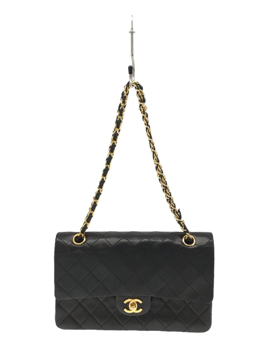 Chanel Chain Shoulder Bag Lambskin Black