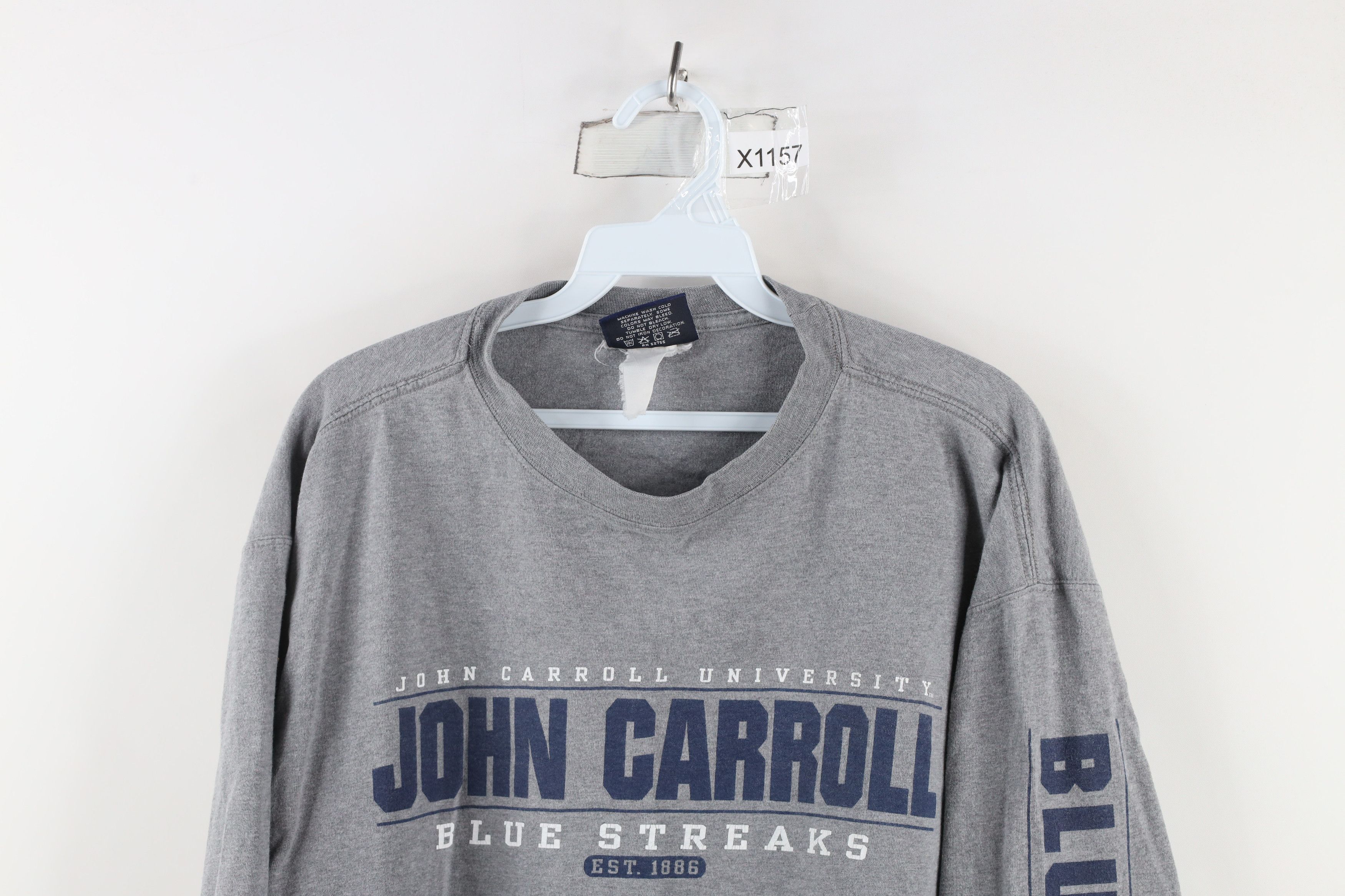 Vintage Vintage 90s Out John Carroll University Long Sleeve T-Shirt Size US L / EU 52-54 / 3 - 2 Thumbnail