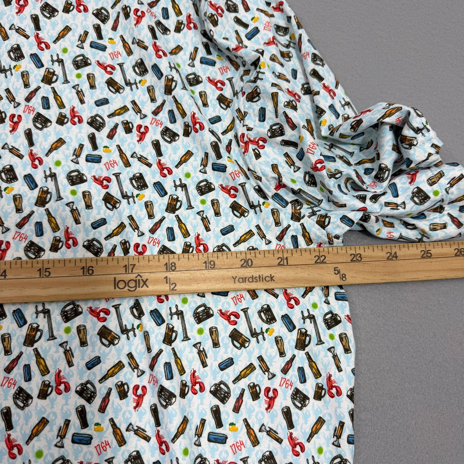 Vintage 1764 Polo Shirt Extra Large Blue Lobster Beer All Over Print Size US XL / EU 56 / 4 - 9 Thumbnail