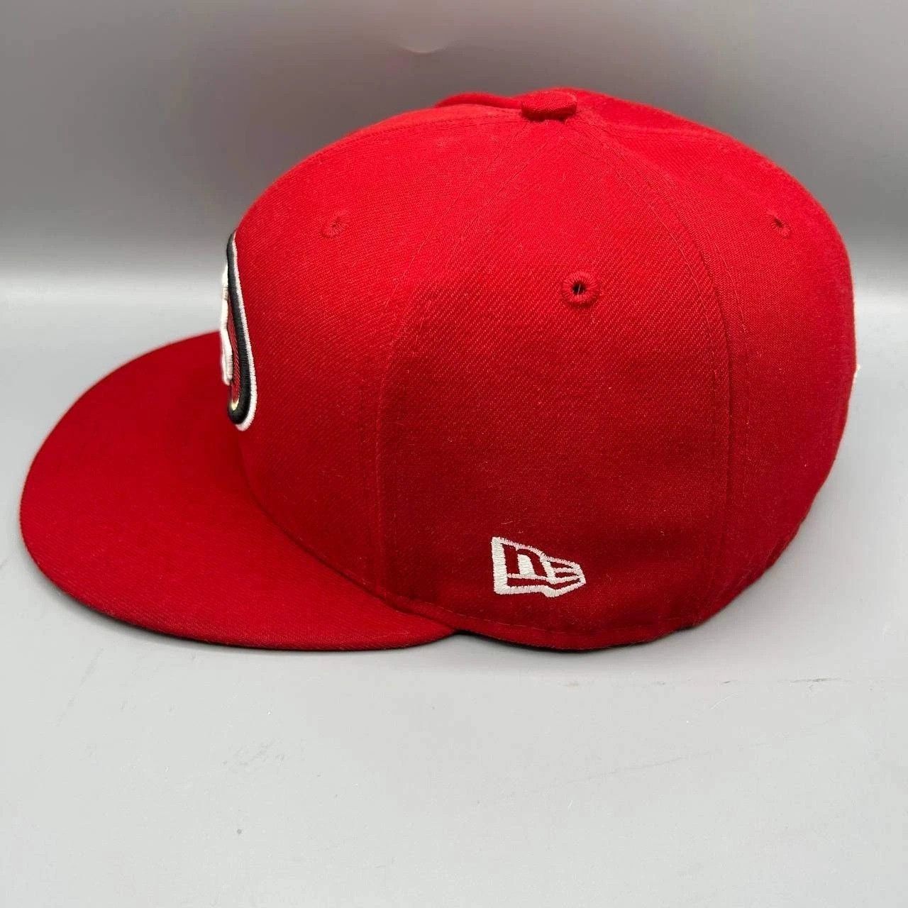New Era San Francisco 49ers Hat Men 7 1/8 Red NFL Fitted Cap Size ONE SIZE - 5 Thumbnail