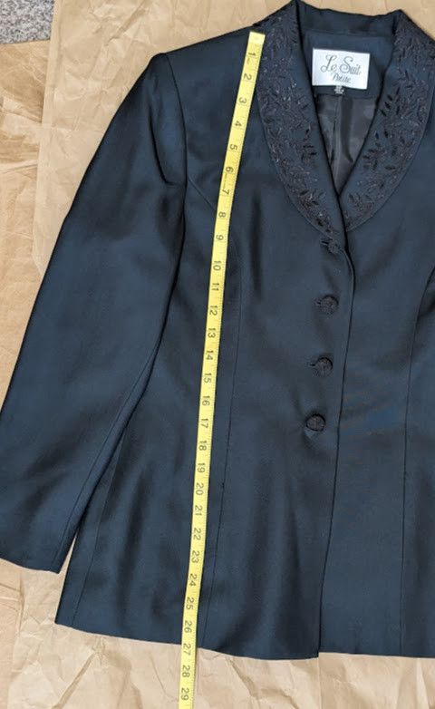 Other Le Suit skirt suit laced collar navy blue size 8P Size M / US 6-8 / IT 42-44 - 7 Thumbnail