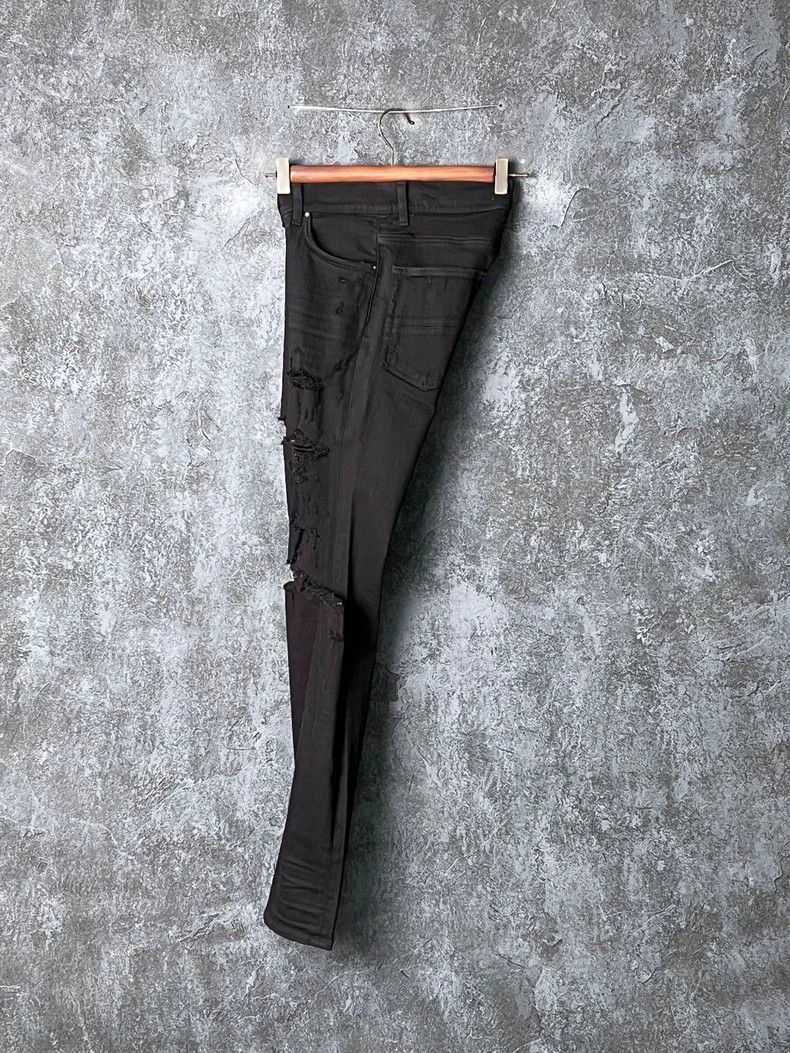 Amiri Amiri Black Ripped Denim Pants Size US 29 - 7 Thumbnail