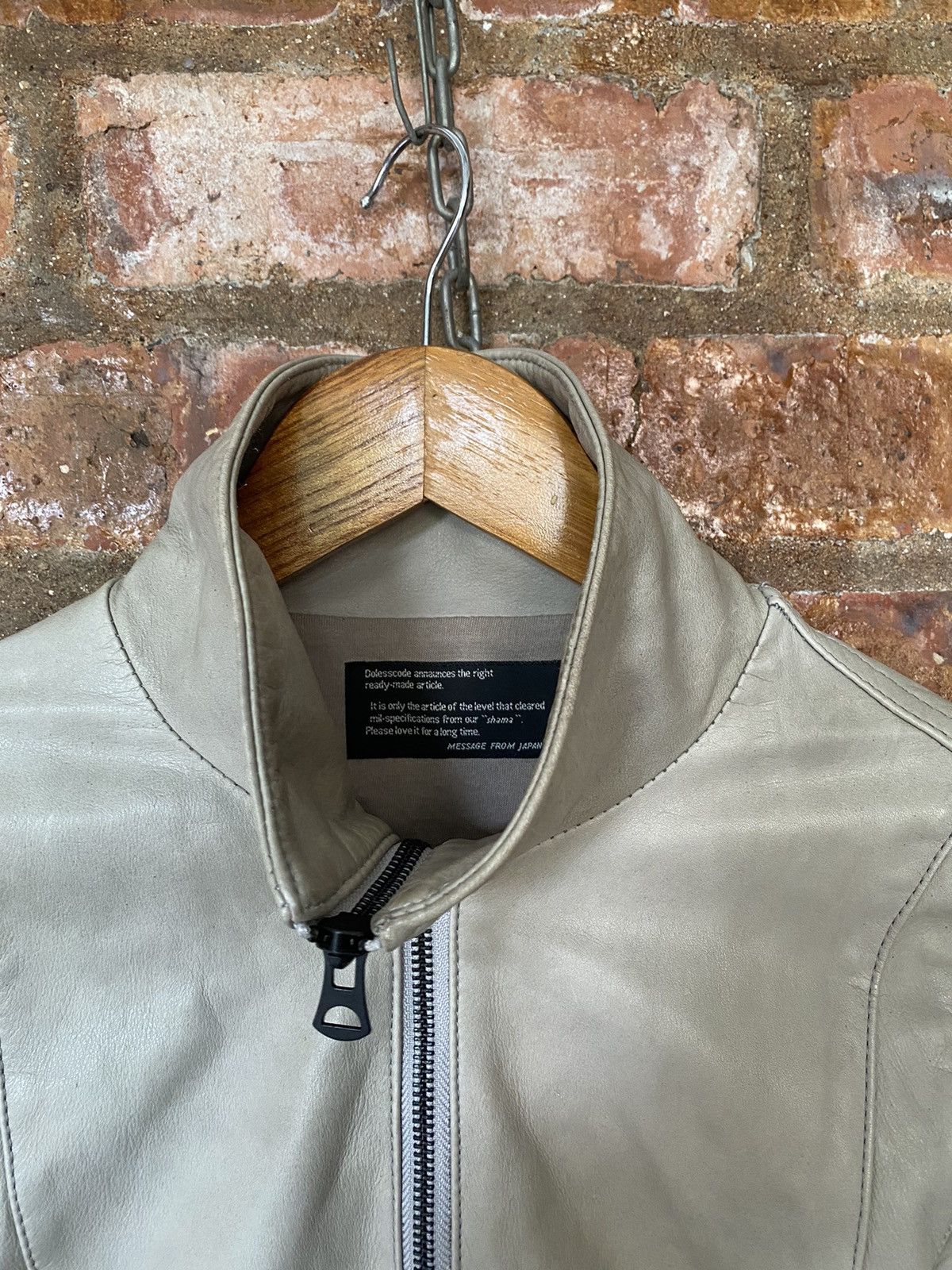 Isamu Katayama Backlash 2000s Shama Leather Paneled Rider Jacket Size M / US 6-8 / IT 42-44 - 6 Thumbnail