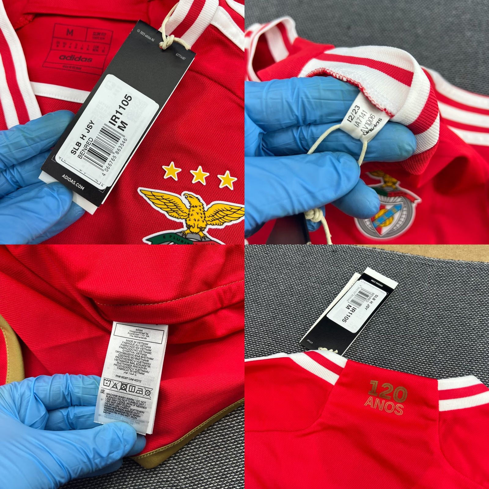 Adidas BNWT Benfica Adidas 2023-2024 Home Football Jersey Mens Medium Adult Red Shirt Size US M / EU 48-50 / 2 - 8 Thumbnail