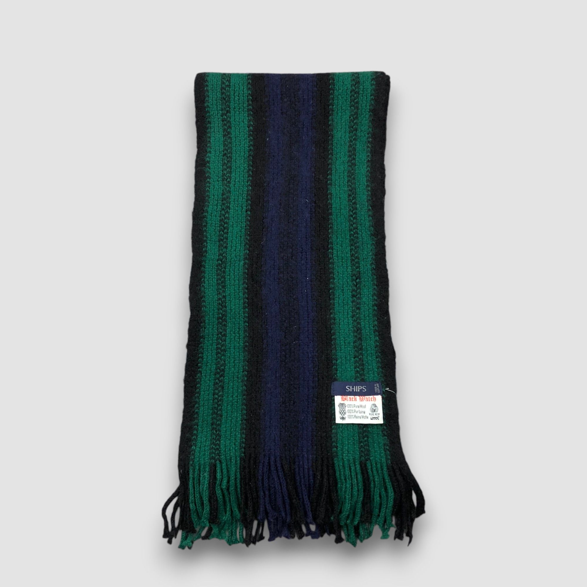 SHIPS Vintage Ships Scarf Muffler Wool Cashmere Scarves Size ONE SIZE - 3 Thumbnail