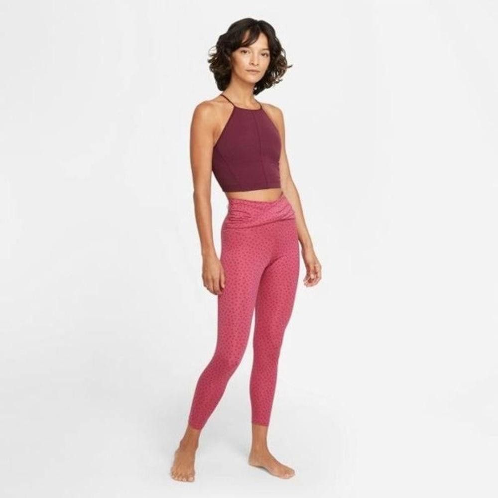 Nike Nike Pink Polka Dot Yoga Dots 7/8 Capri Leggings Size 26" / US 2 / IT 38 - 1 Thumbnail