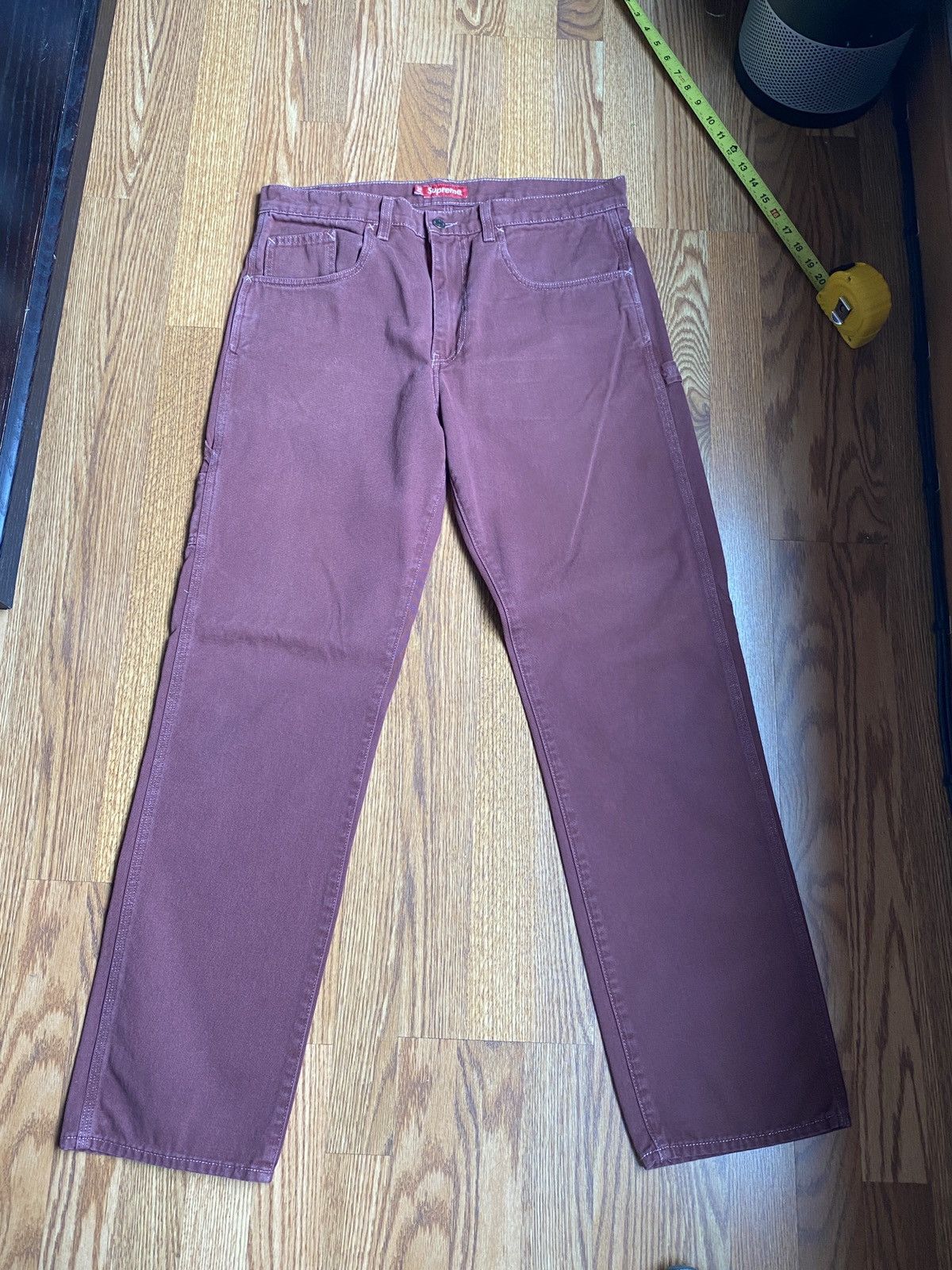 Supreme Supreme Burgundy Painter Pants Gonz Logo size 34 Size US 34 / EU 50 - 1 Thumbnail