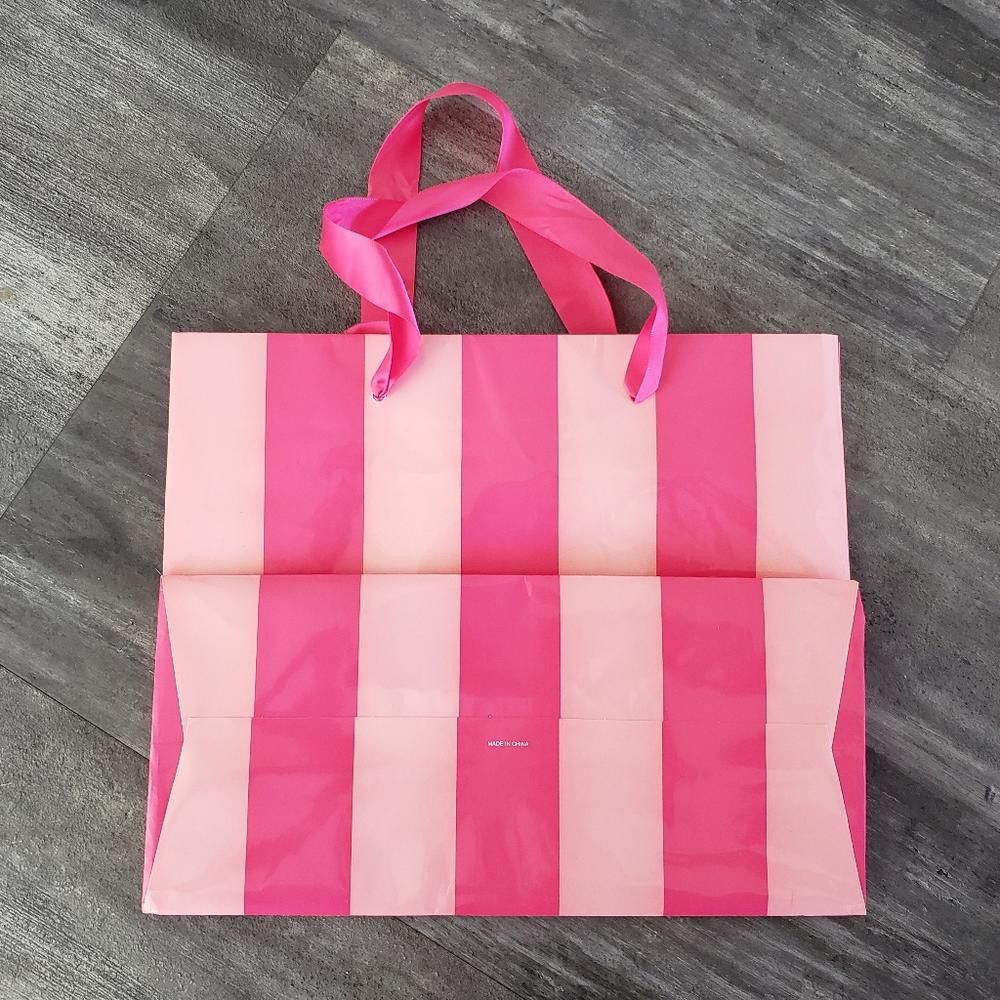 Designer Pink Gold Striped VS Storage M Tote Size ONE SIZE - 2 Thumbnail