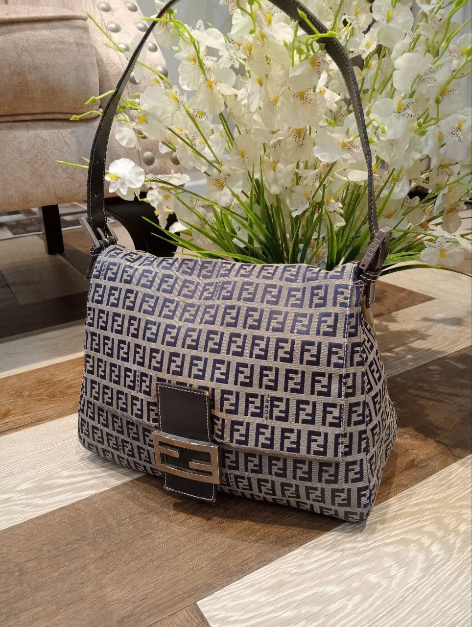 Fendi FENDI ZUCCA MONOGRAM MAMMA BAGUETTE SHOULDER BAG Size ONE SIZE - 2 Thumbnail