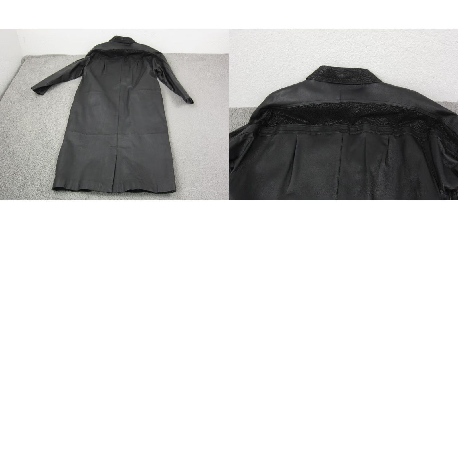 Preston & York VINTAGE Preston York Leather Trench Coat Jacket Womens Large Petite Black 80s 90s Size L / US 10 / IT 46 - 11 Thumbnail