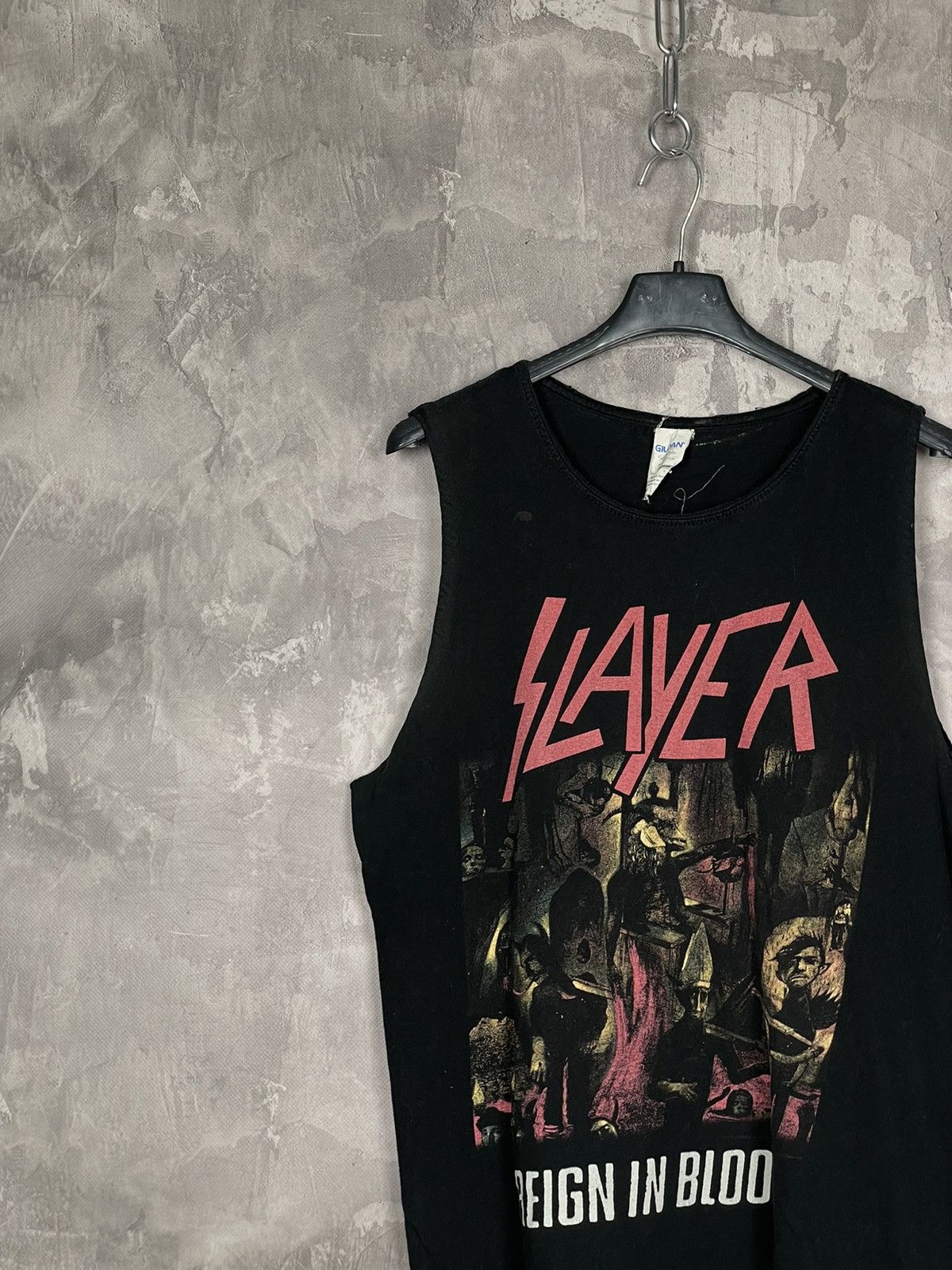 Slayer × Vintage Vintage Slayer Distressed Punk Grunge Rock Band Tank Top Size US M / EU 48-50 / 2 - 3 Thumbnail