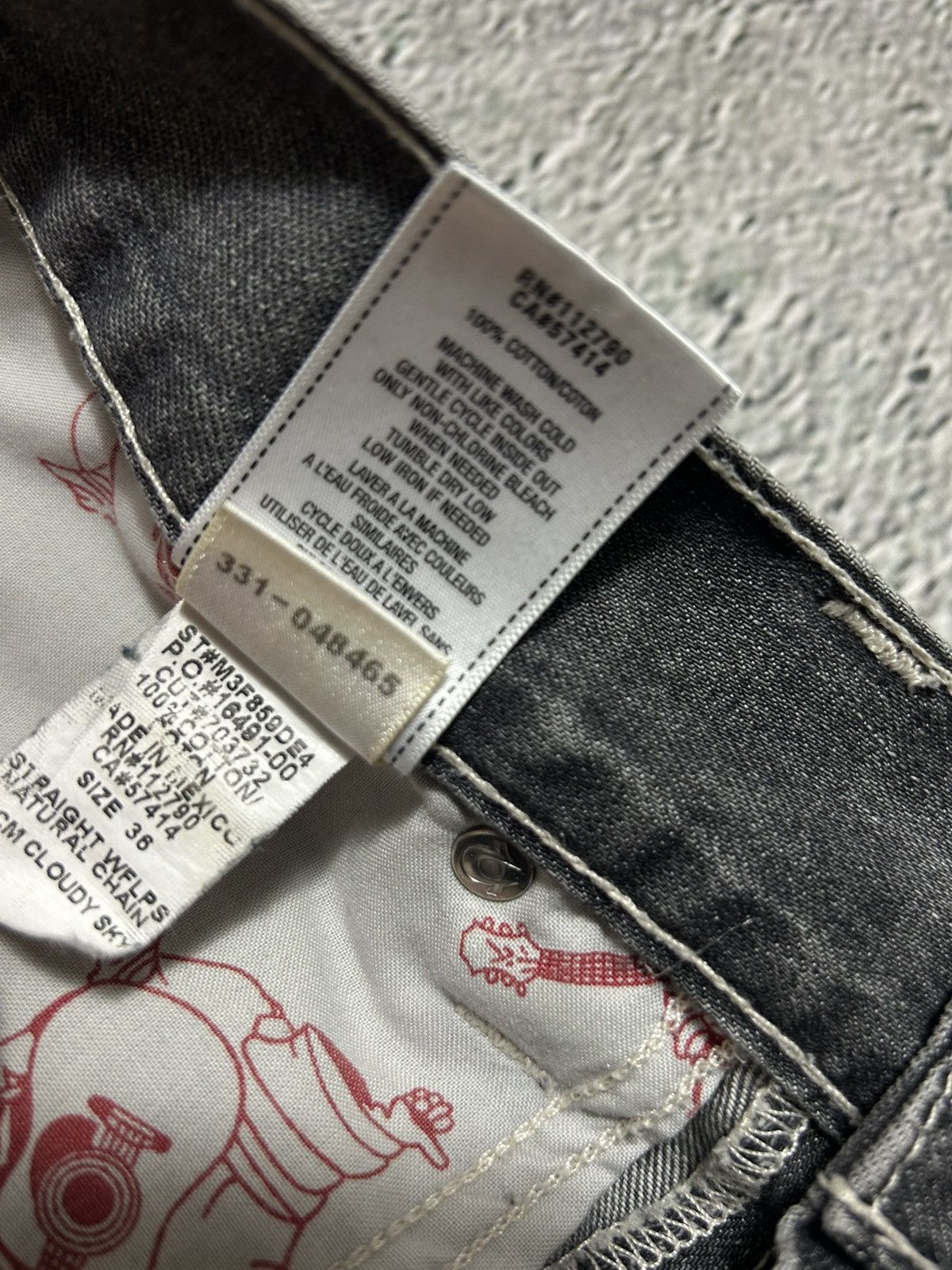 True Religion True Religion vintage grey jeans rope white stitching Ricky Size US 36 / EU 52 - 12 Thumbnail