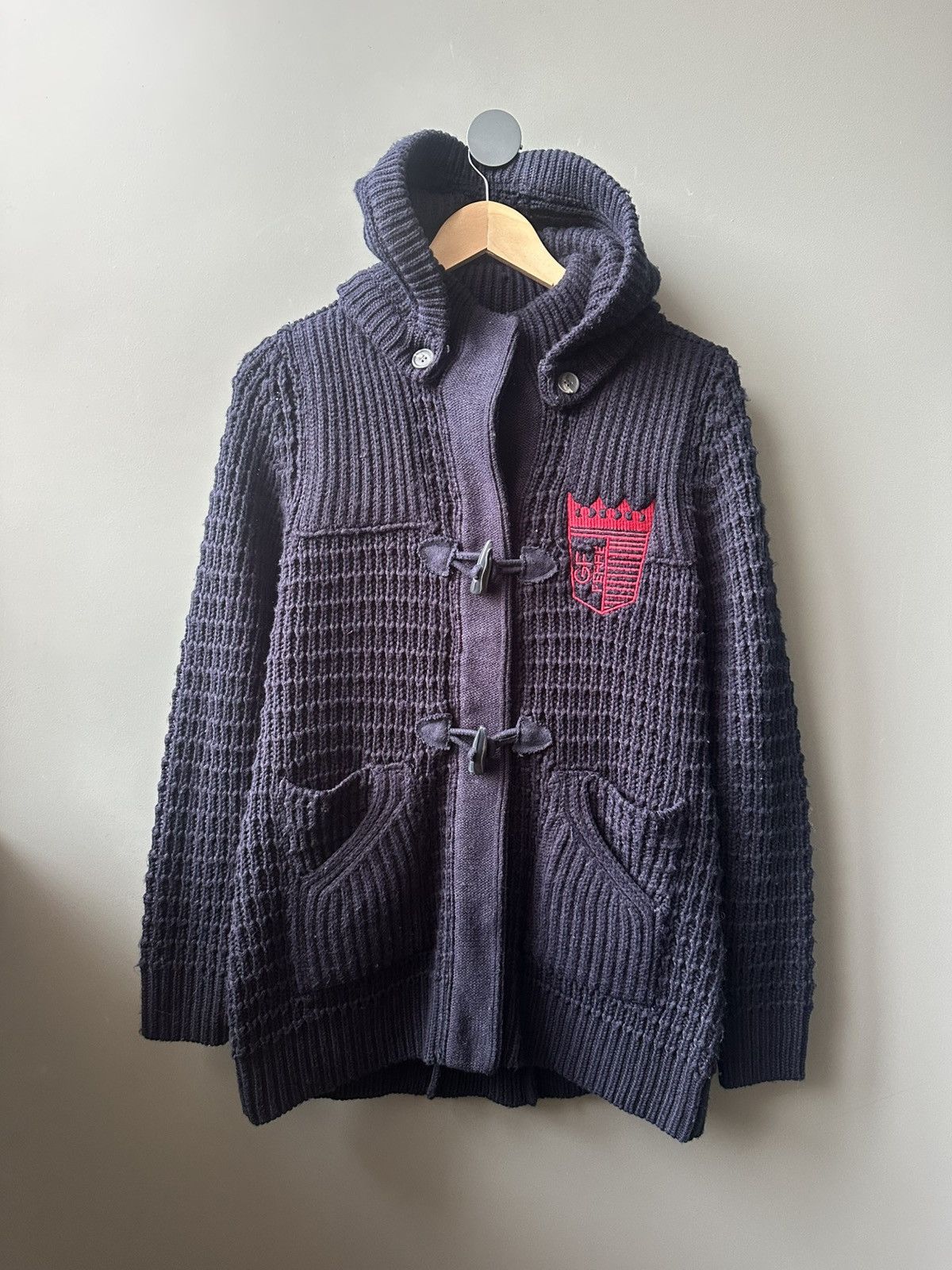 GF Ferre GF Ferre Knit Duffle Wool Acrylic Cardigan Jacket Size M / US 6-8 / IT 42-44 - 1 Thumbnail