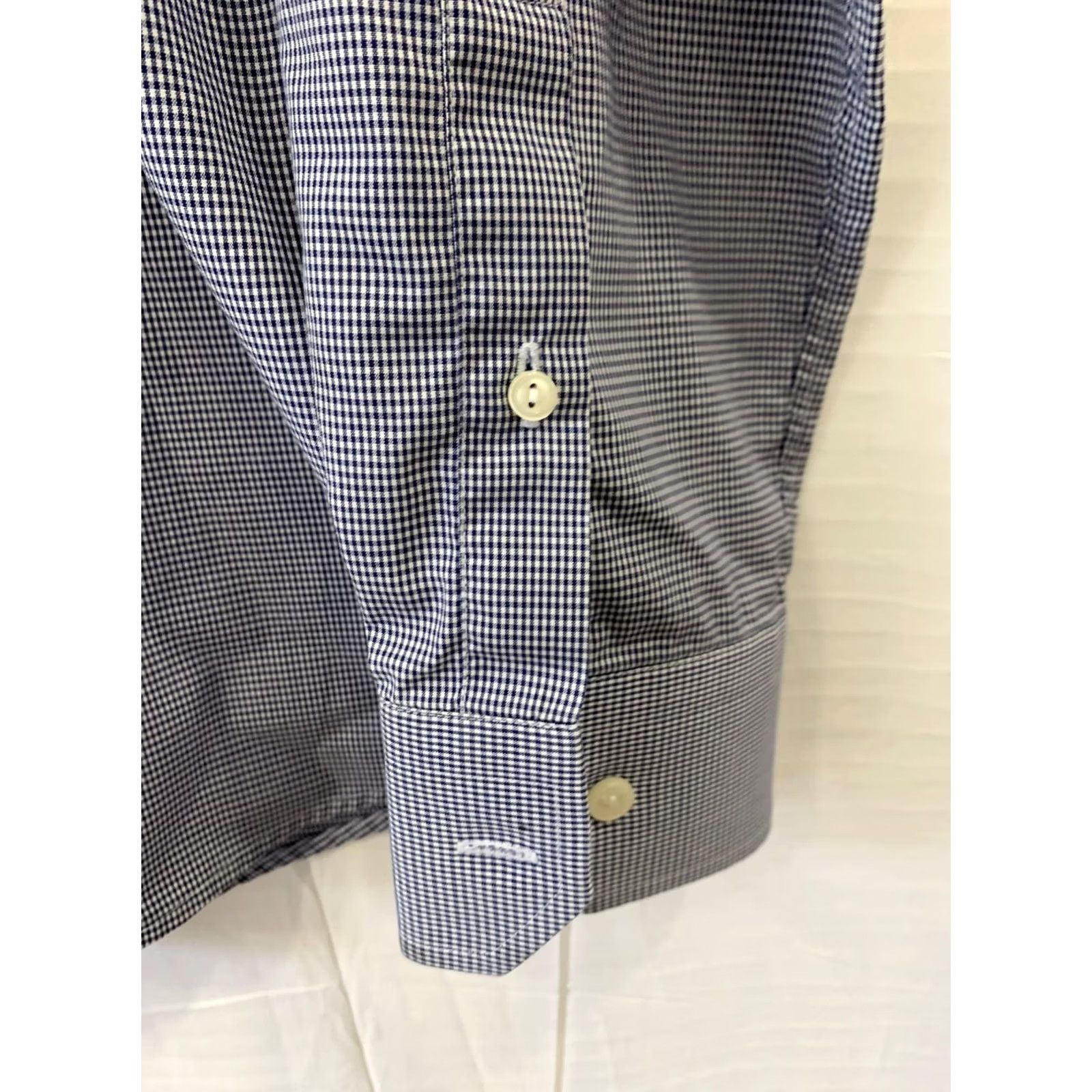 Eton VINTAGE Eton Contemporary Fit Dress Shirt Men 16 41 Blue White Gingham Check Size 42R - 4 Thumbnail