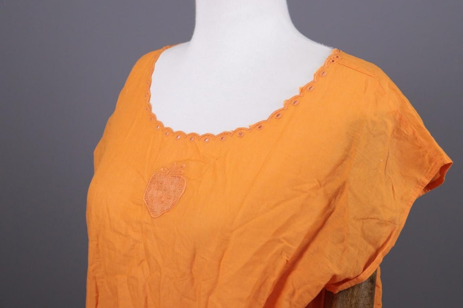 Designer Gudrun Sjoden Orange Lagenlook Blouson Dress Size M Size M / US 6-8 / IT 42-44 - 8 Thumbnail